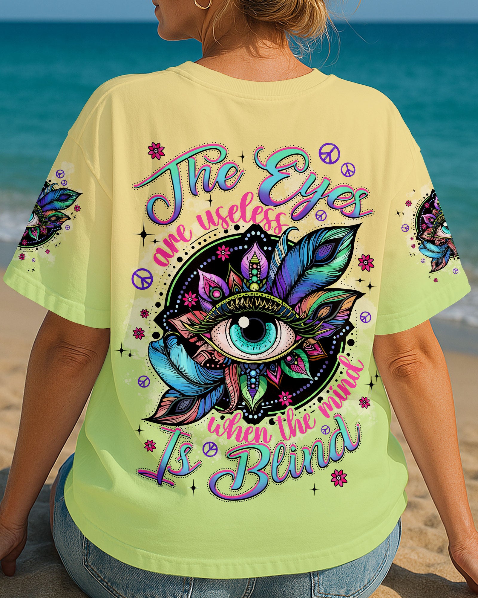 THE EYES ARE USELESS WHEN THE MIND IS BLIND ALL OVER PRINT - TYPQ0909253