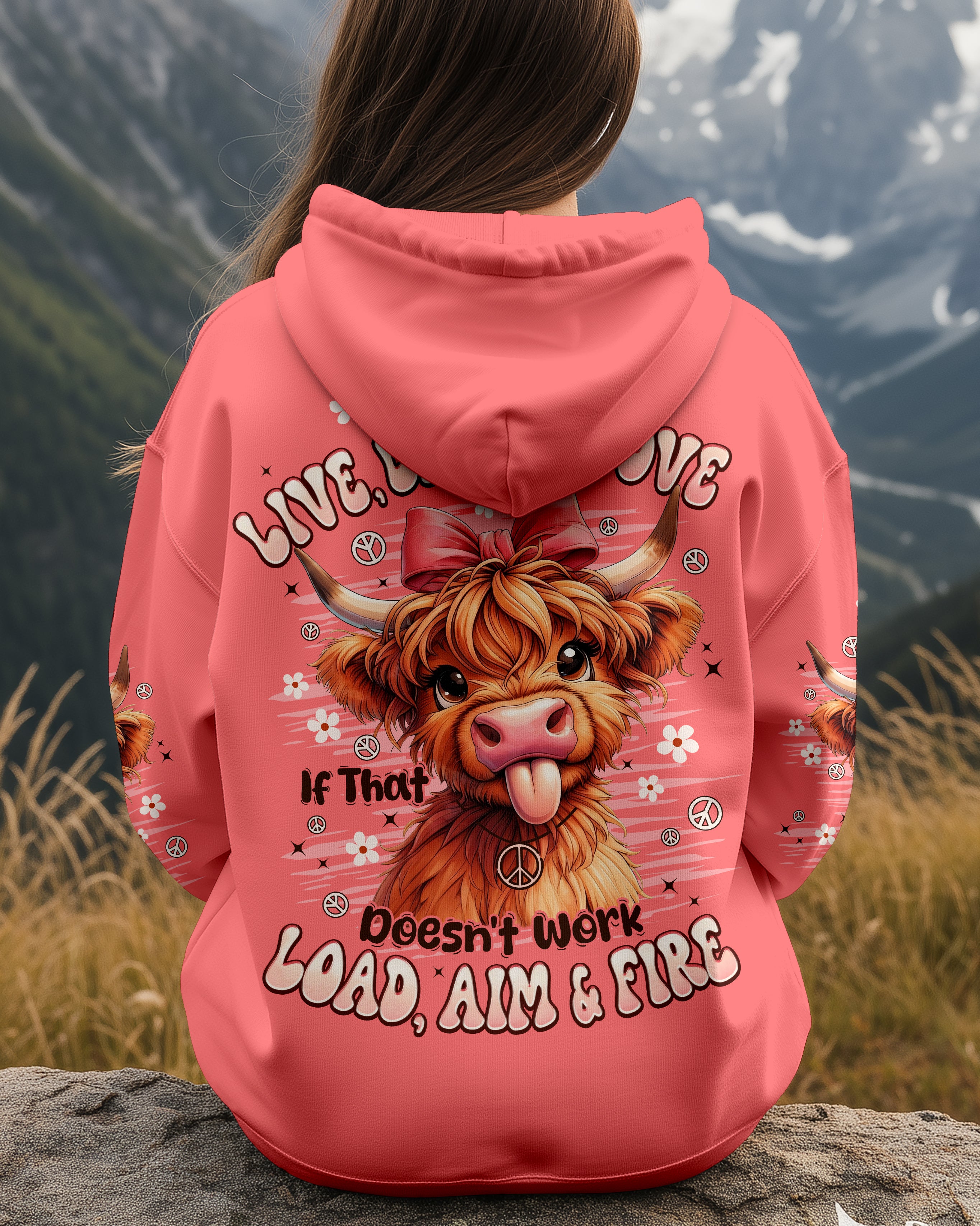 LIVE LAUGH LOVE COW ALL OVER PRINT - TYPQ0912252