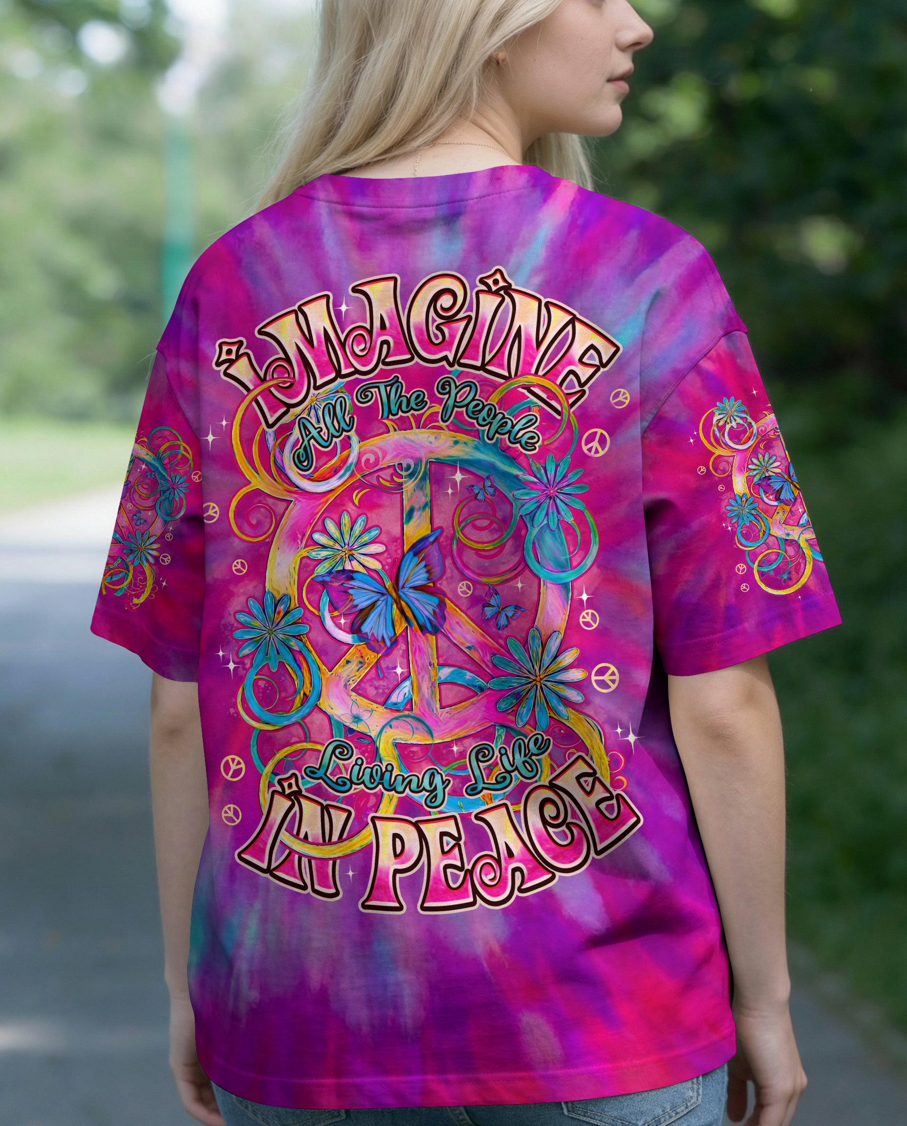 IMAGINE ALL THE PEOPLE LIVING LIFE IN PEACE ALL OVER PRINT - TYPQ1102262