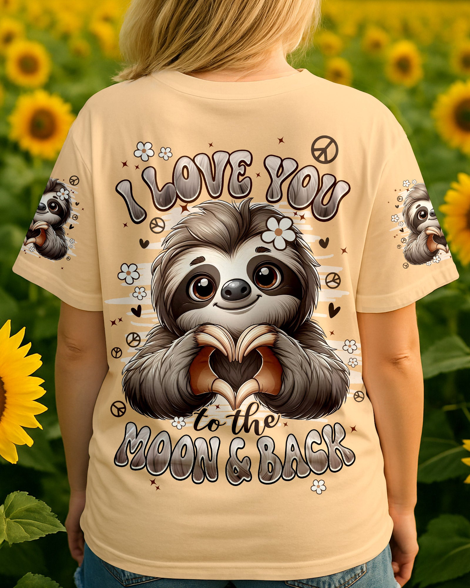 I LOVE YOU TO THE MOON AND BACK SLOTH ALL OVER PRINT - TYPQ1109251