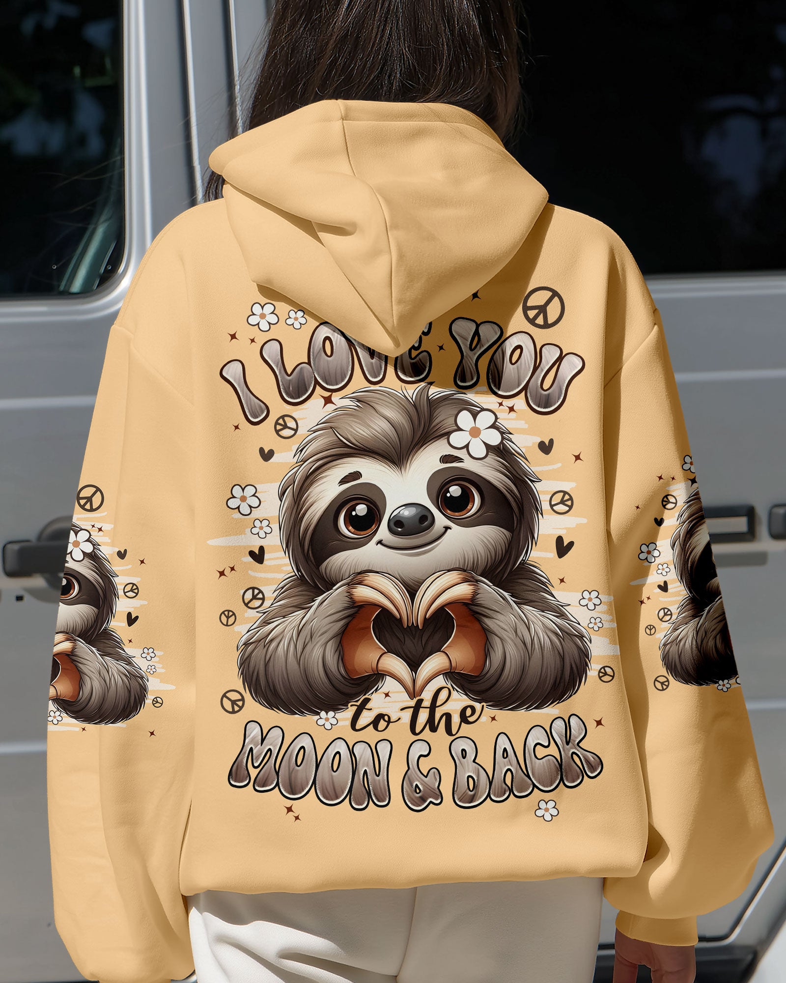 I LOVE YOU TO THE MOON AND BACK SLOTH ALL OVER PRINT - TYPQ1109251