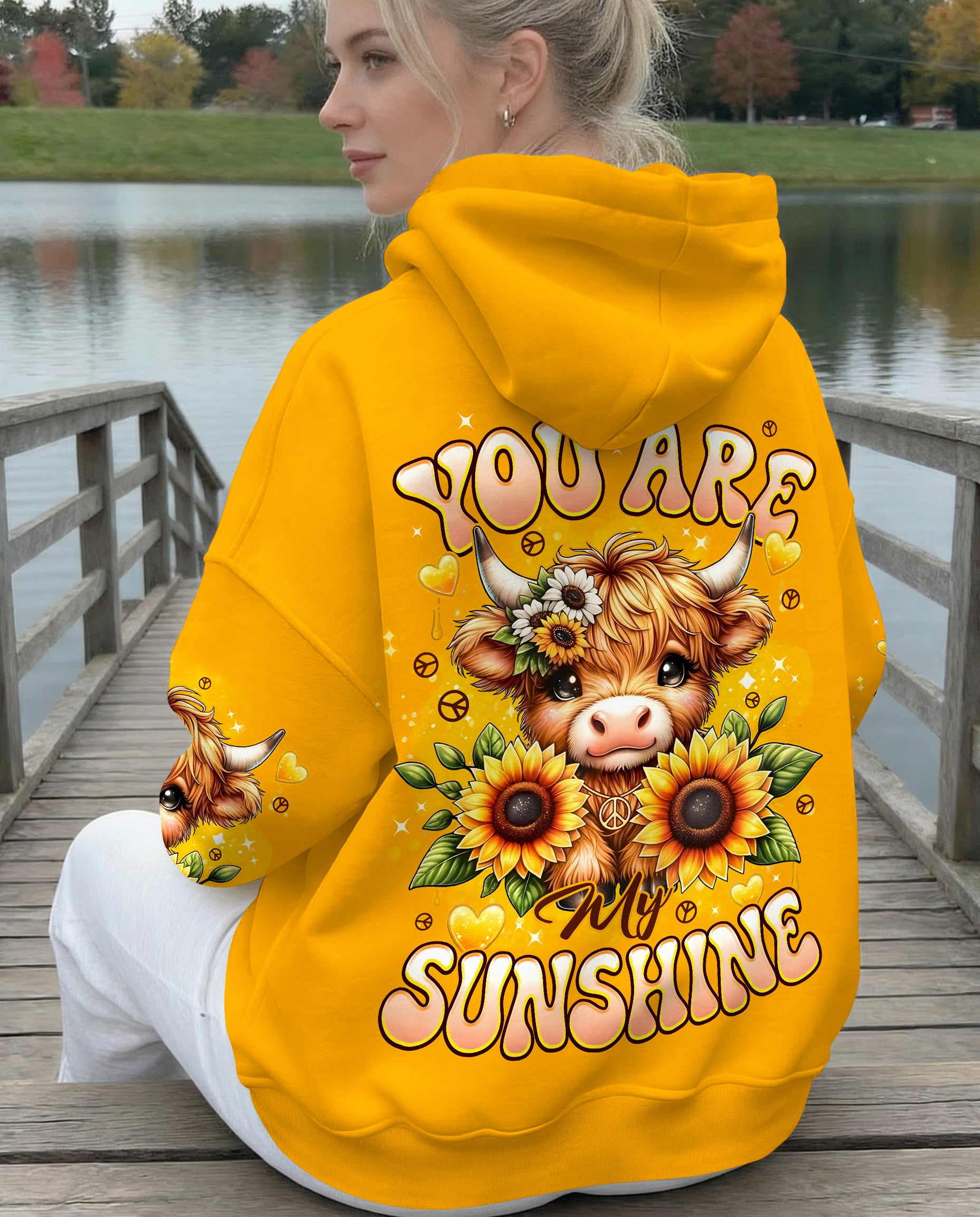 YOU ARE MY SUNSHINE SUNFLOWER COW ALL OVER PRINT - TYPQ1312252