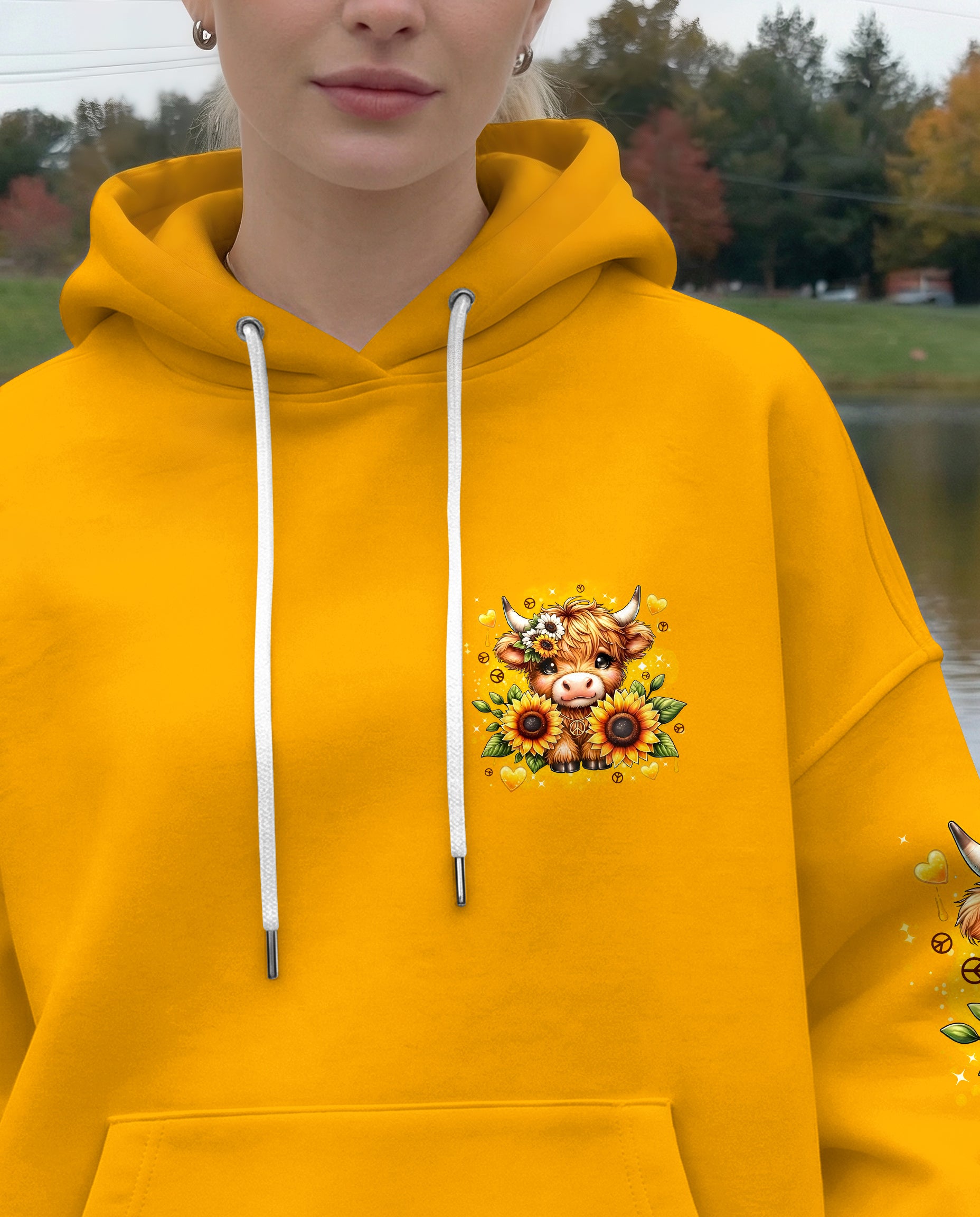 YOU ARE MY SUNSHINE SUNFLOWER COW ALL OVER PRINT - TYPQ1312252