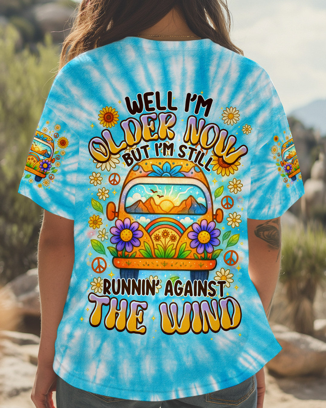 RUNNING AGAINST THE WIND CAR TIE DYE ALL OVER PRINT - TYPQ1406251