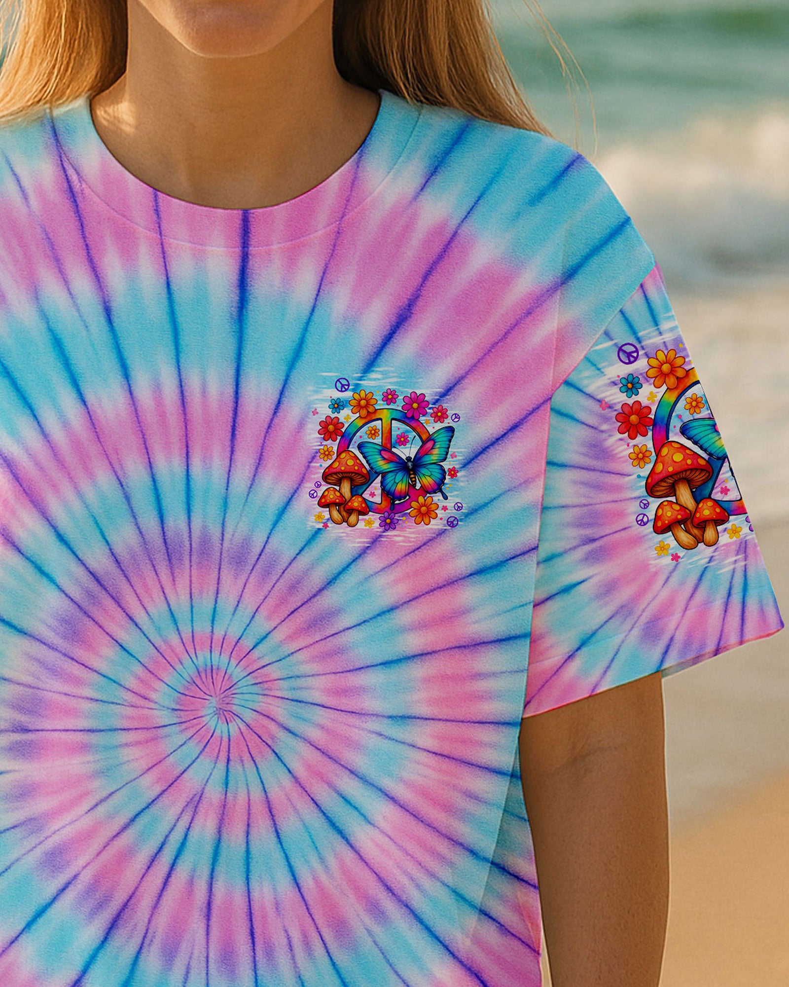 IMAGINE ALL THE PEOPLE LIVING LIFE IN PEACE TIE DYE ALL OVER PRINT - TYPQ1408251