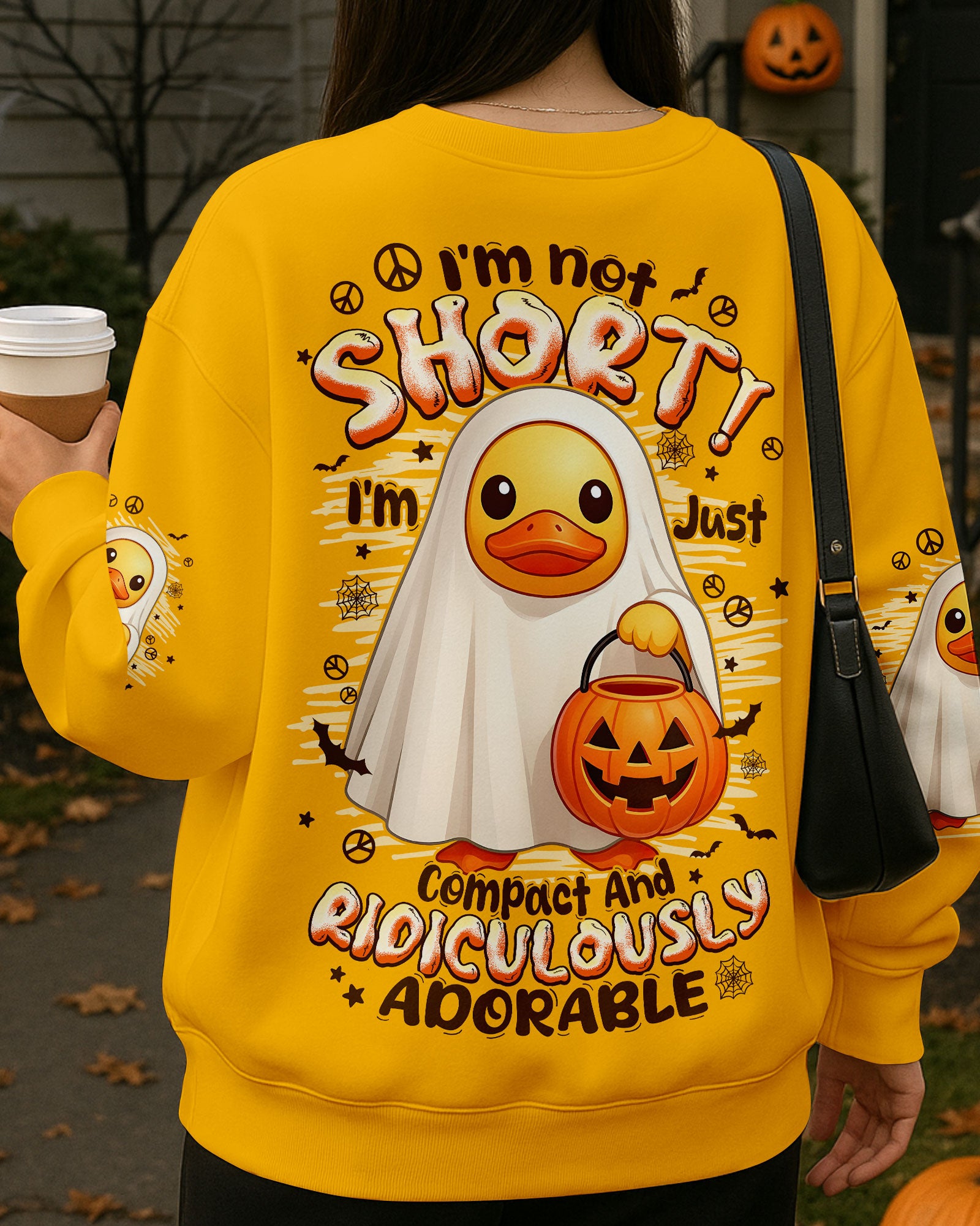 I'M NOT SHORT DUCK HIPPIE HALLOWEEN ALL OVER PRINT - TYPQ1408252