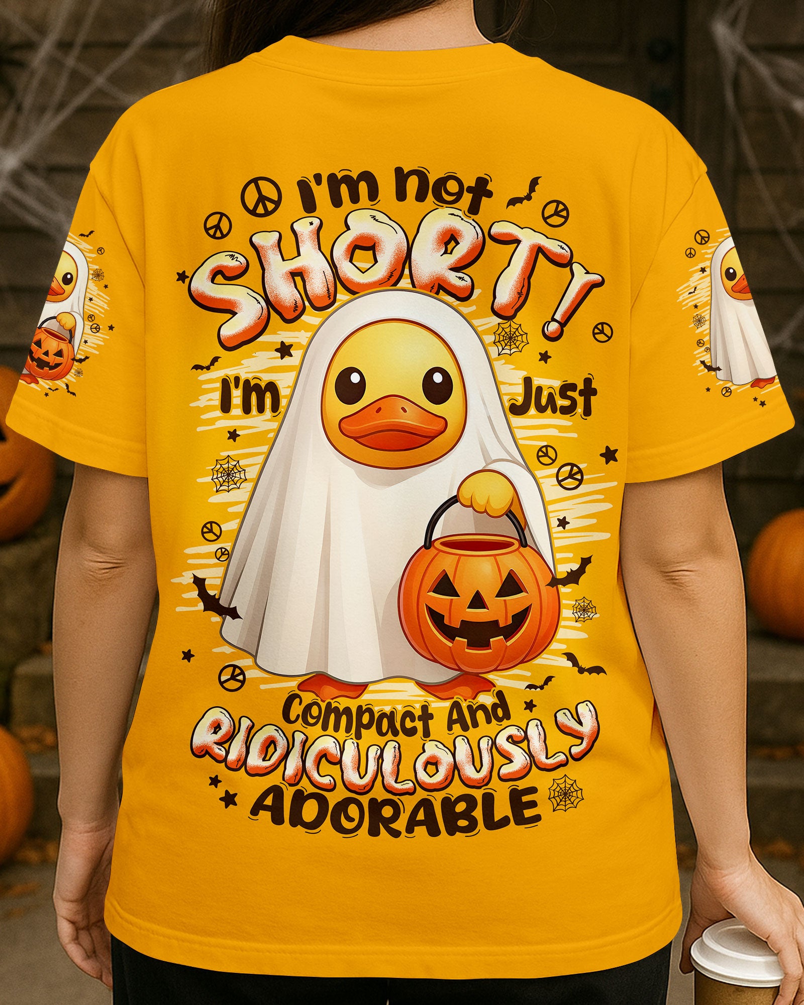 I'M NOT SHORT DUCK HIPPIE HALLOWEEN ALL OVER PRINT - TYPQ1408252