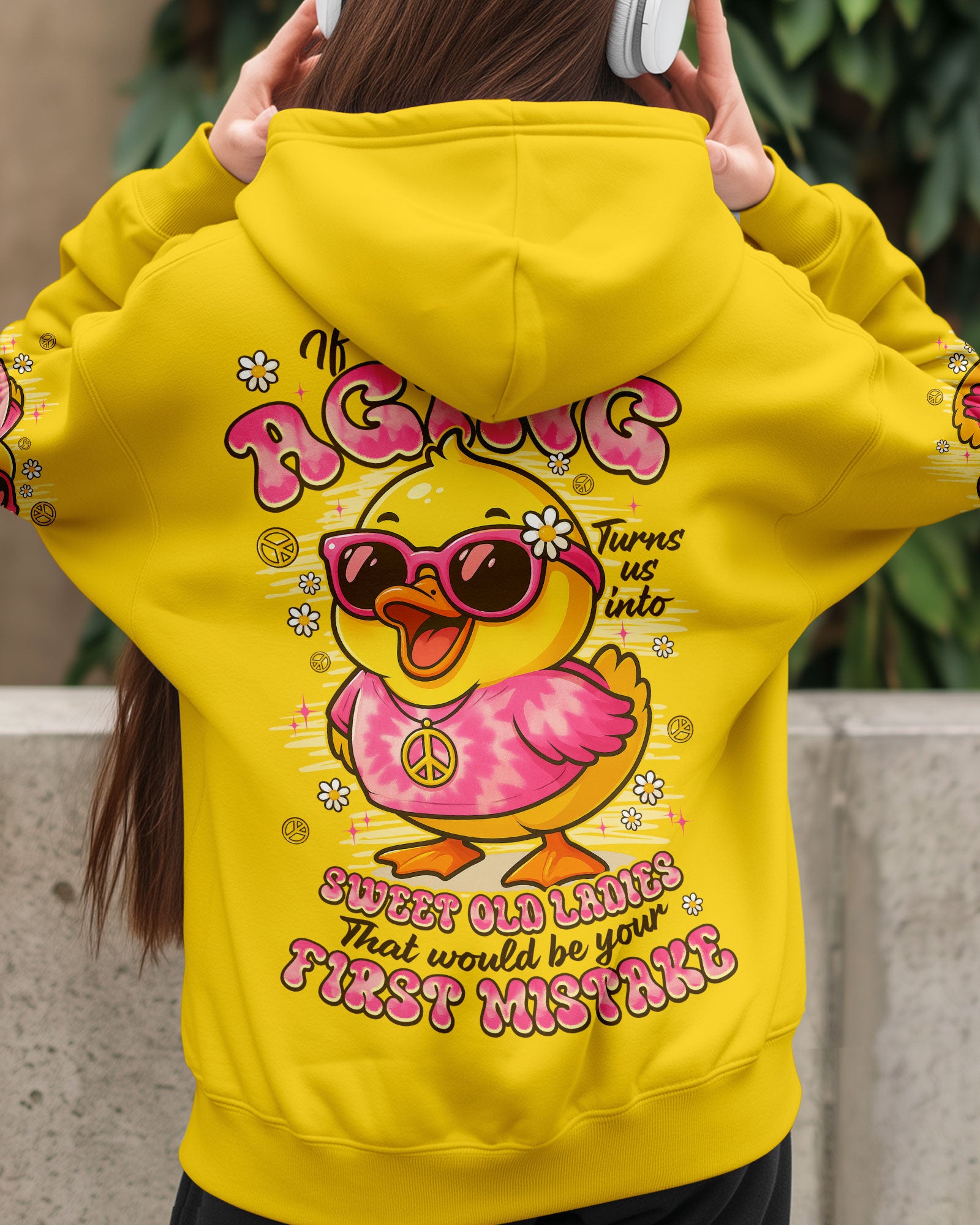 SWEET OLD LADIES DUCK ALL OVER PRINT - TYPQ1509251