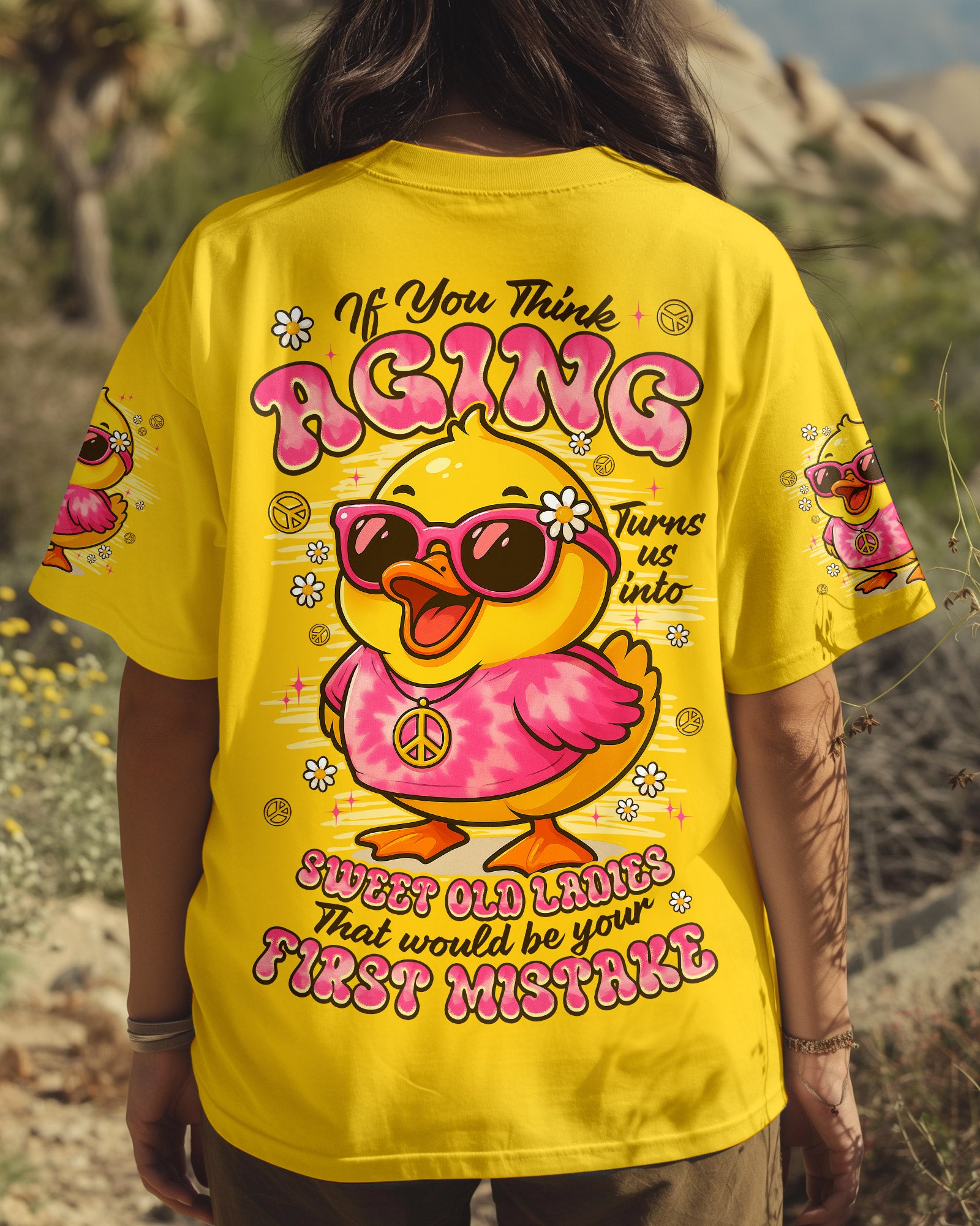 SWEET OLD LADIES DUCK ALL OVER PRINT - TYPQ1509251