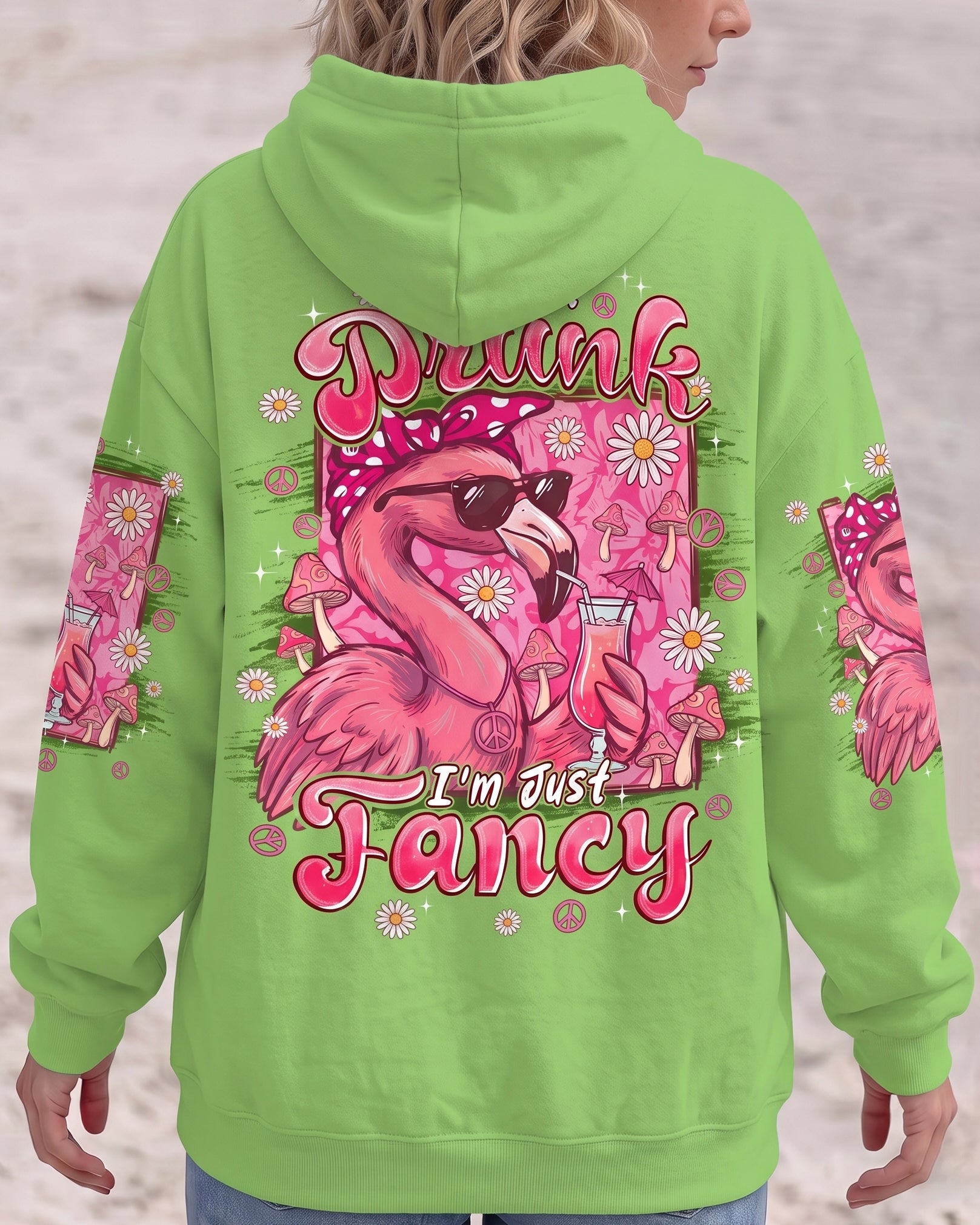 I'M NOT DRUNK I'M JUST FANCY FLAMINGO ALL OVER PRINT - TYPQ1607261
