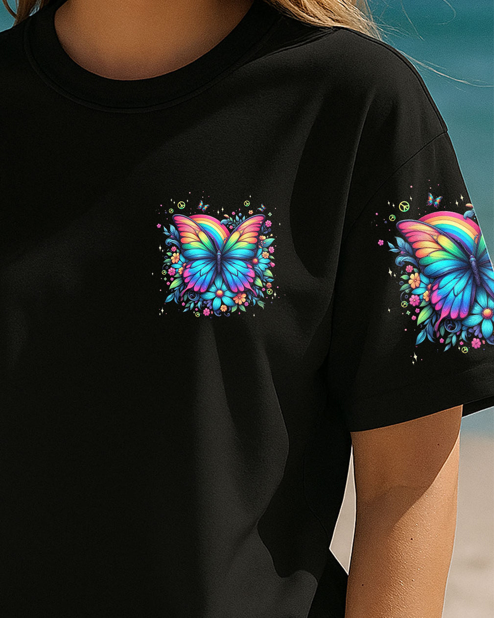 JUST BELIEVE BUTTERFLY ALL OVER PRINT - TYPQ1707252