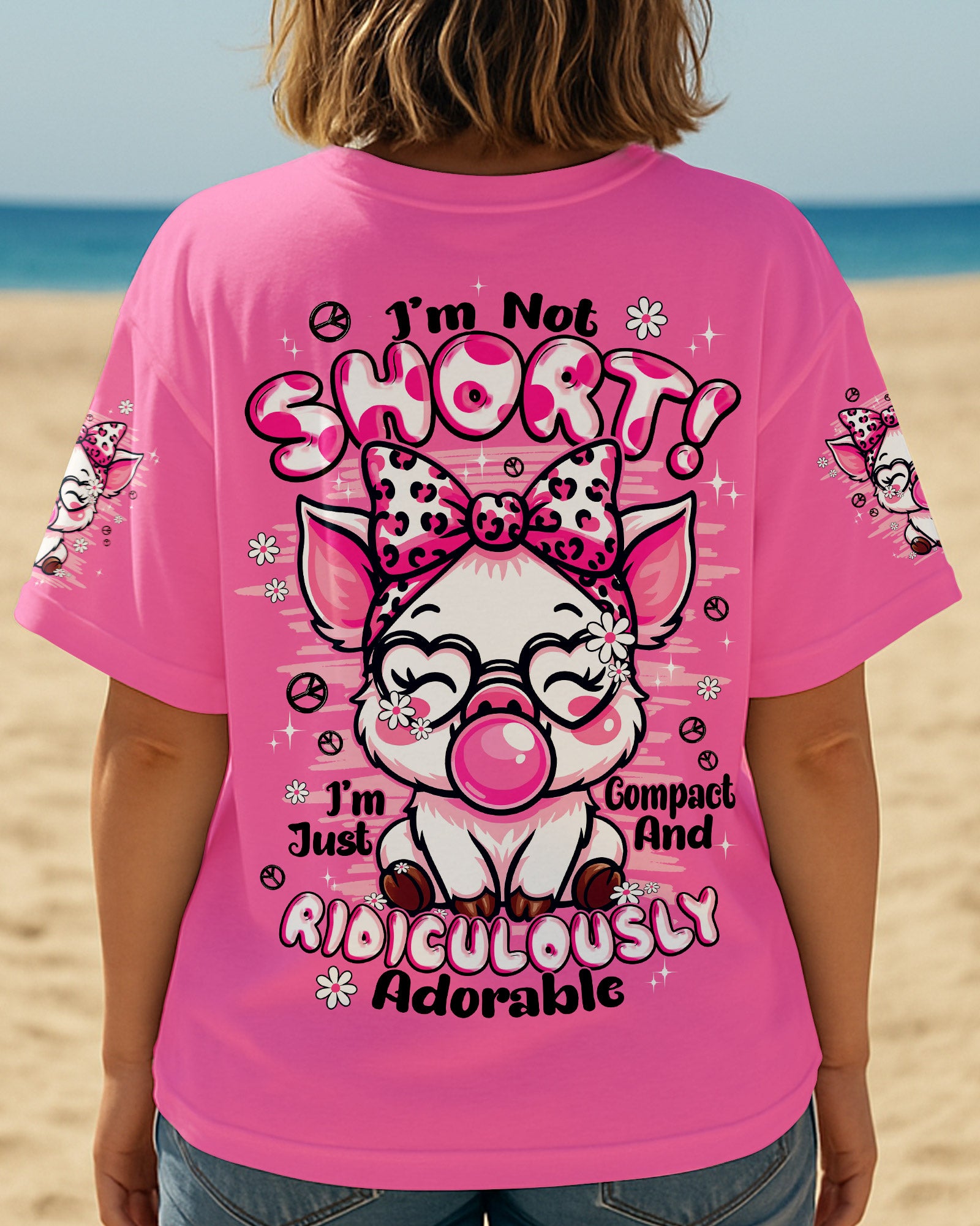 I'M NOT SHORT PIG HIPPIE ALL OVER PRINT - TYPQ1808252