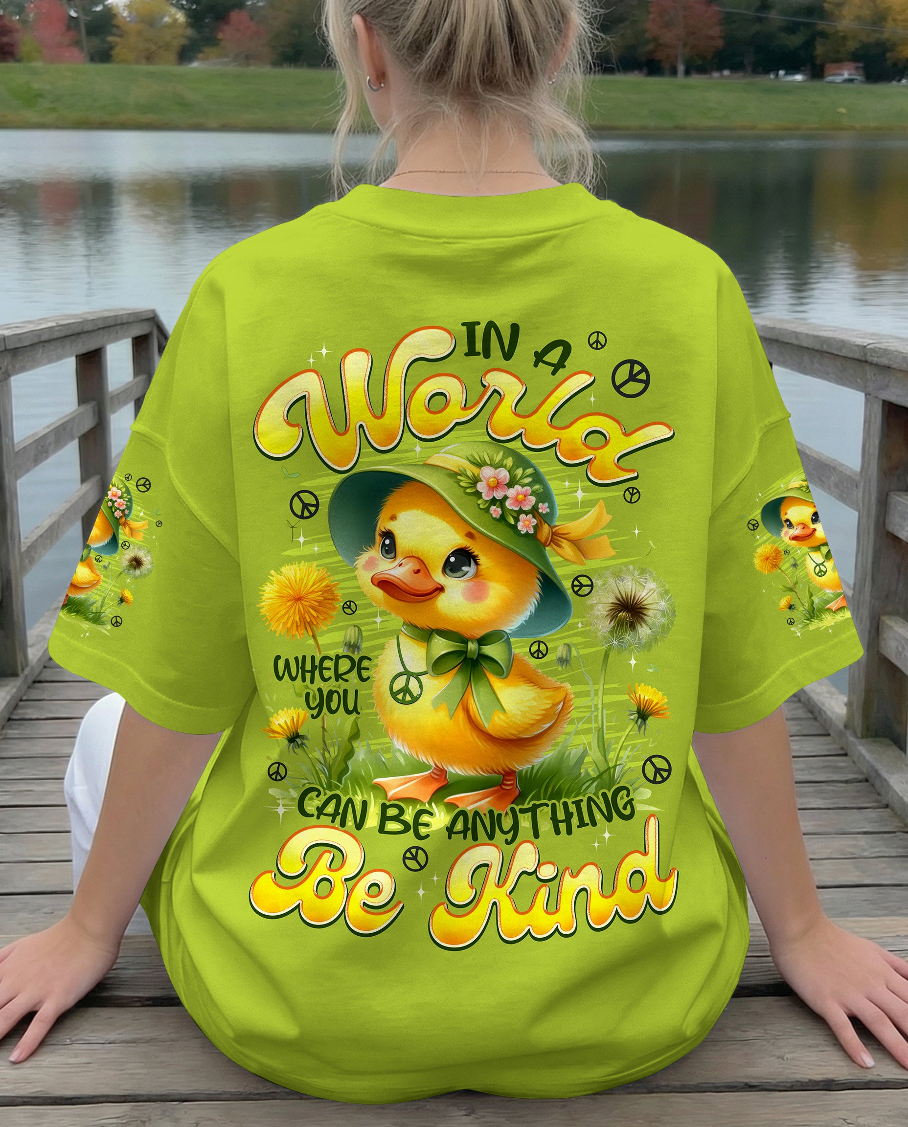 IN A WORLD WHERE YOU CAN BE ANYTHING BE KIND DUCK ALL OVER PRINT - TYPQ1812252