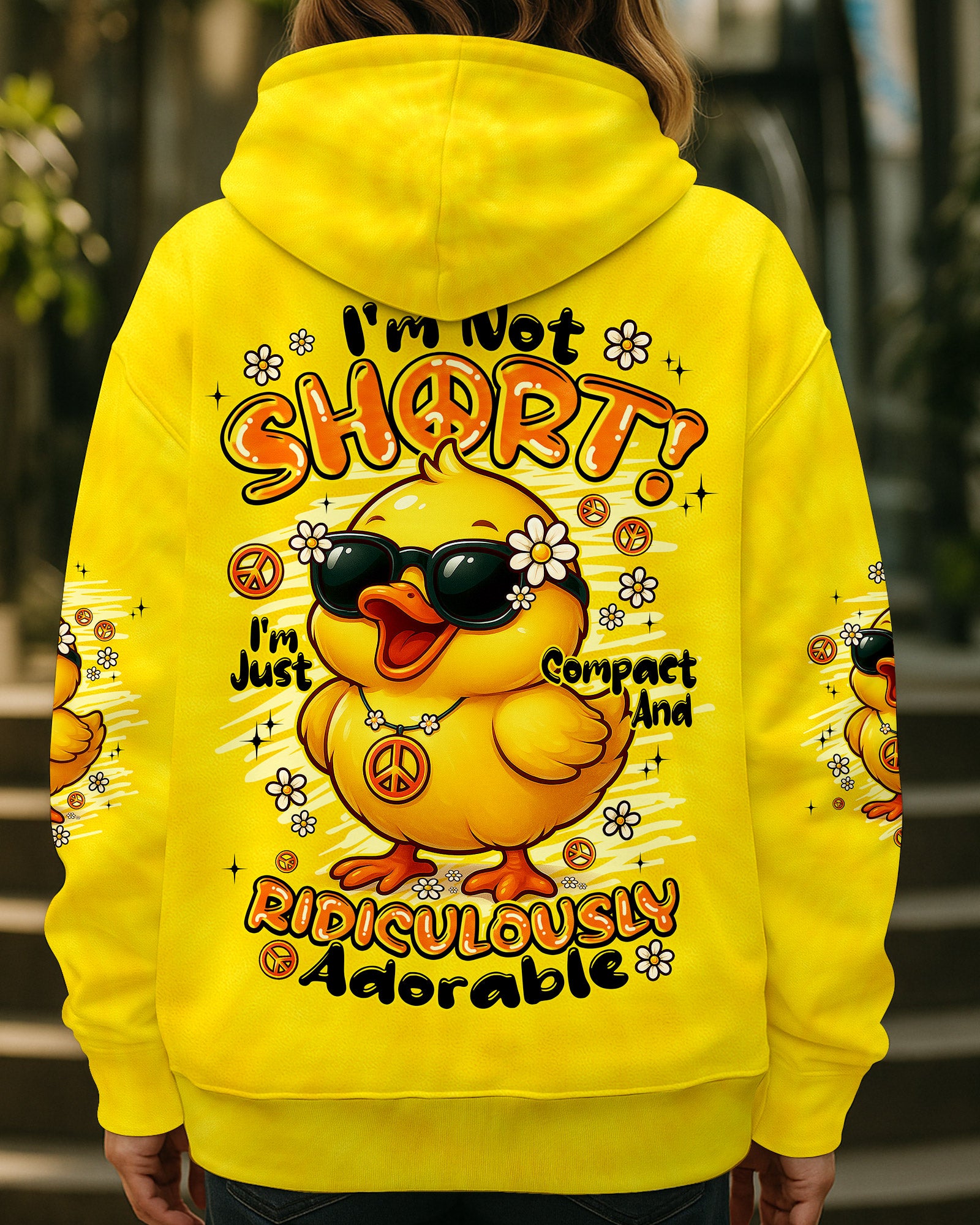 I'M NOT SHORT DUCK TIE DYE ALL OVER PRINT - TYPQ1908251