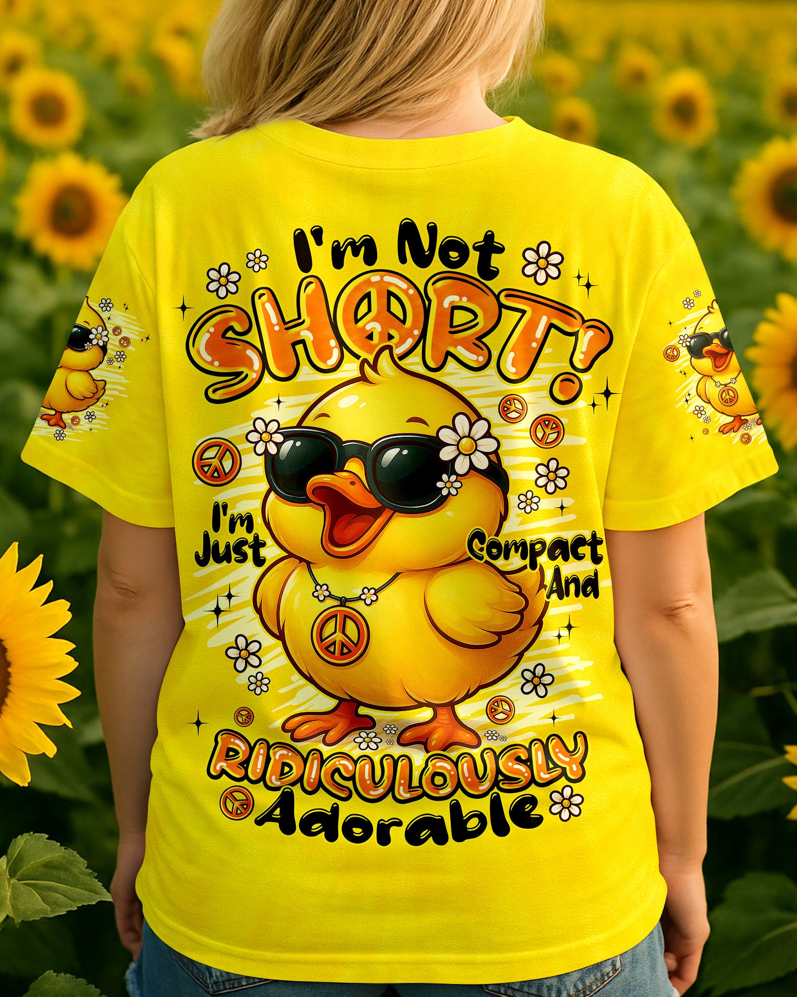 I'M NOT SHORT DUCK TIE DYE ALL OVER PRINT - TYPQ1908251