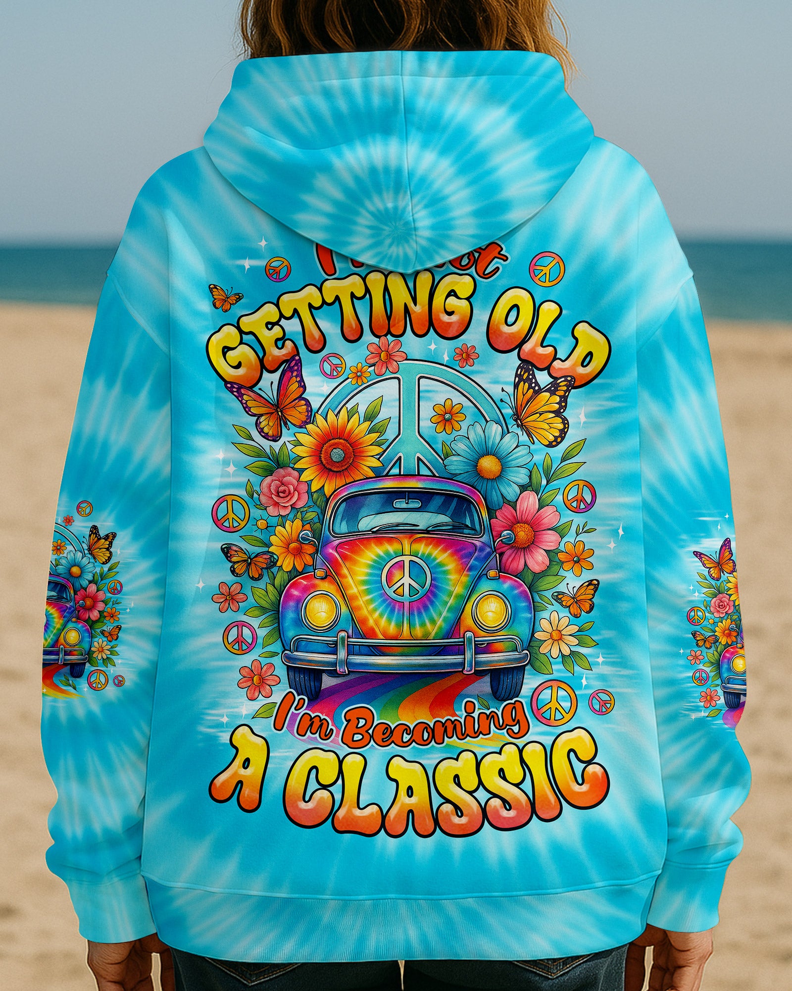 I'M NOT GETTING OLD HIPPIE CAR TIE DYE ALL OVER PRINT - TYPQ1908252