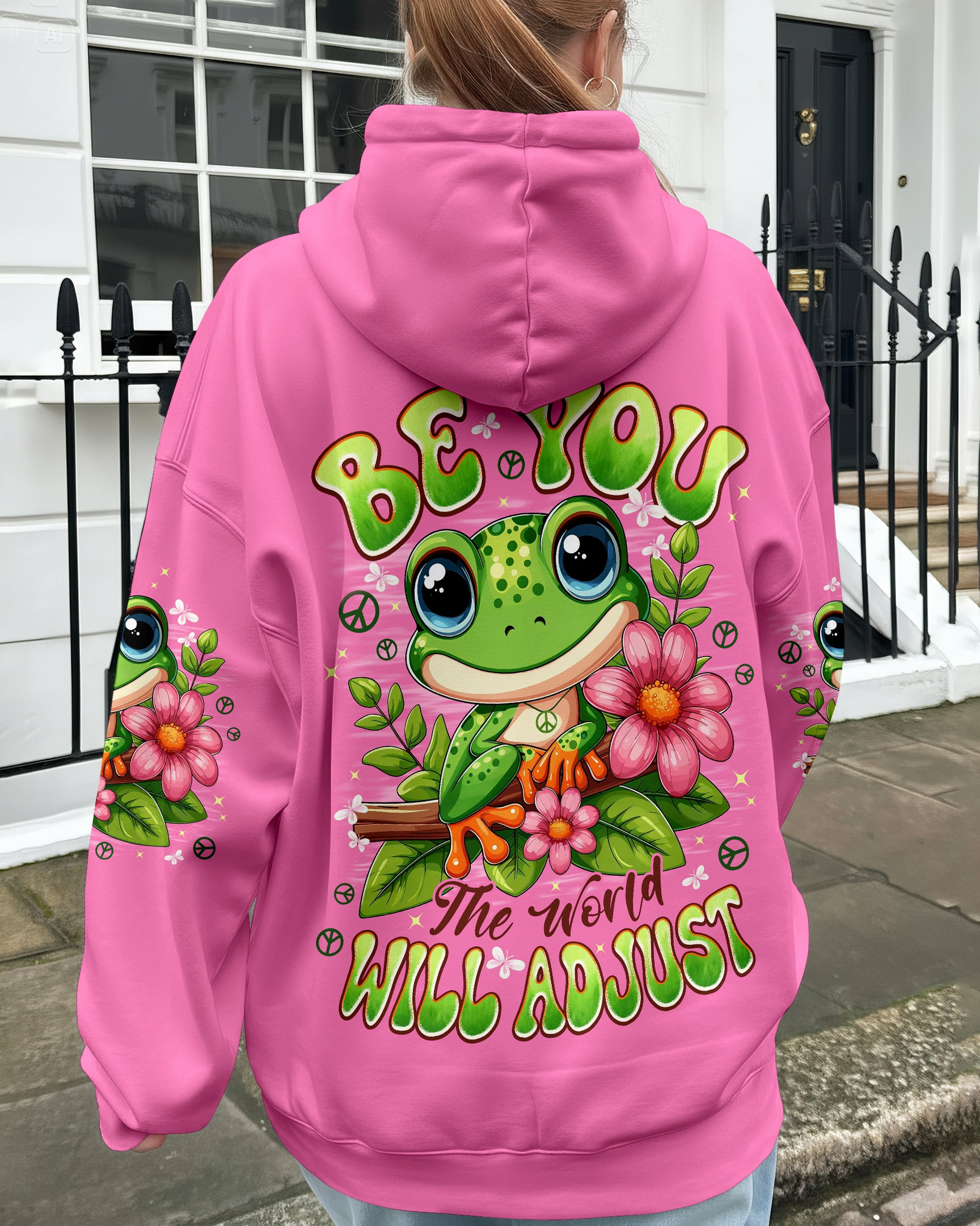 BE YOU THE WORLD WILL ADJUST FROG ALL OVER PRINT - TYPQ1912251