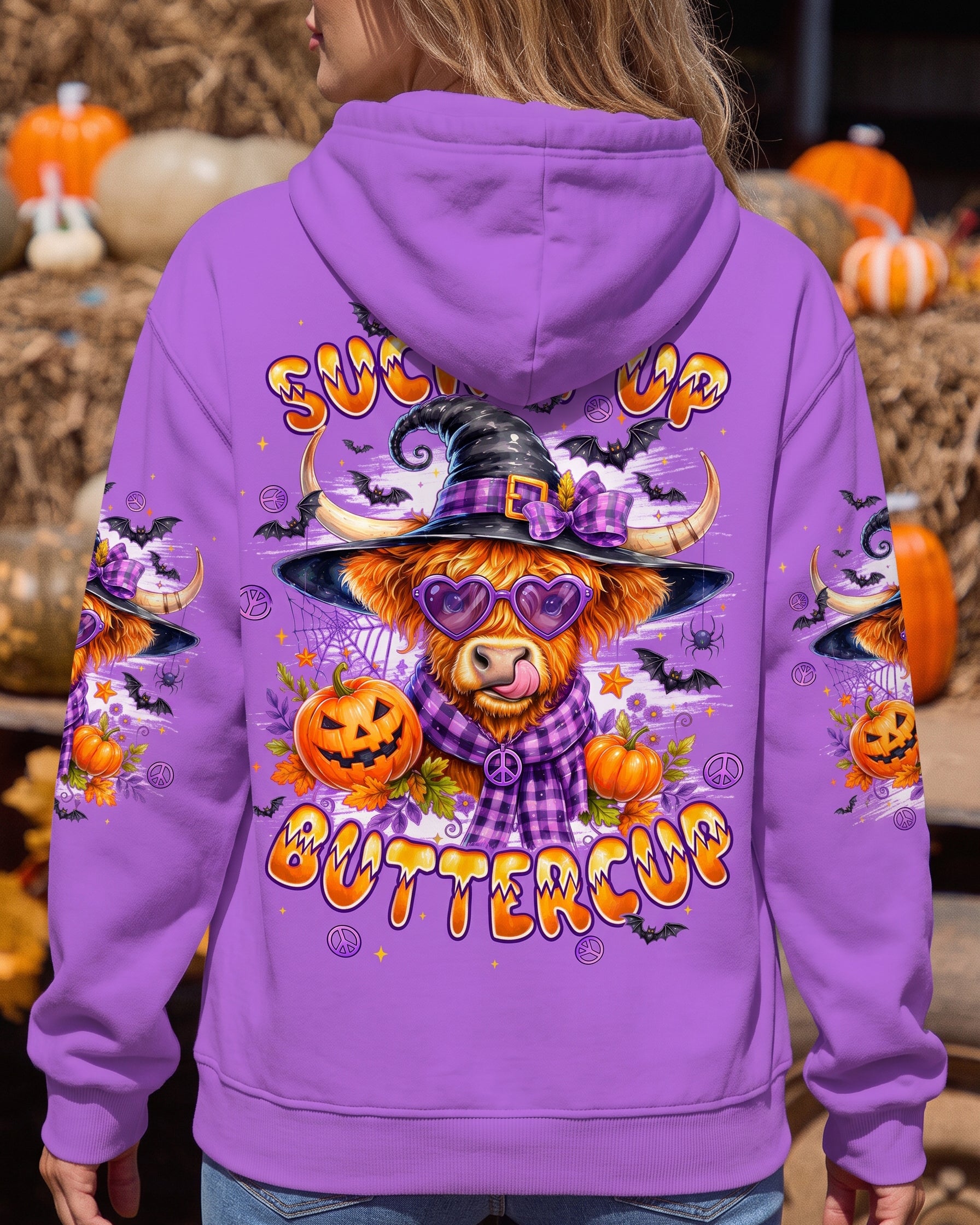 SUCK IT UP BUTTERCUP HALLOWEEN HIGHLAND COW ALL OVER PRINT - TYPQ2007261