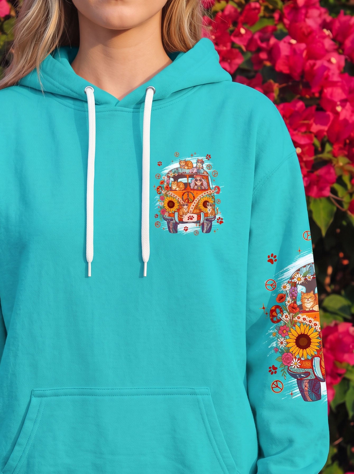PEACE LOVE AND MEOW ALL OVER PRINT - TYPQ2107261