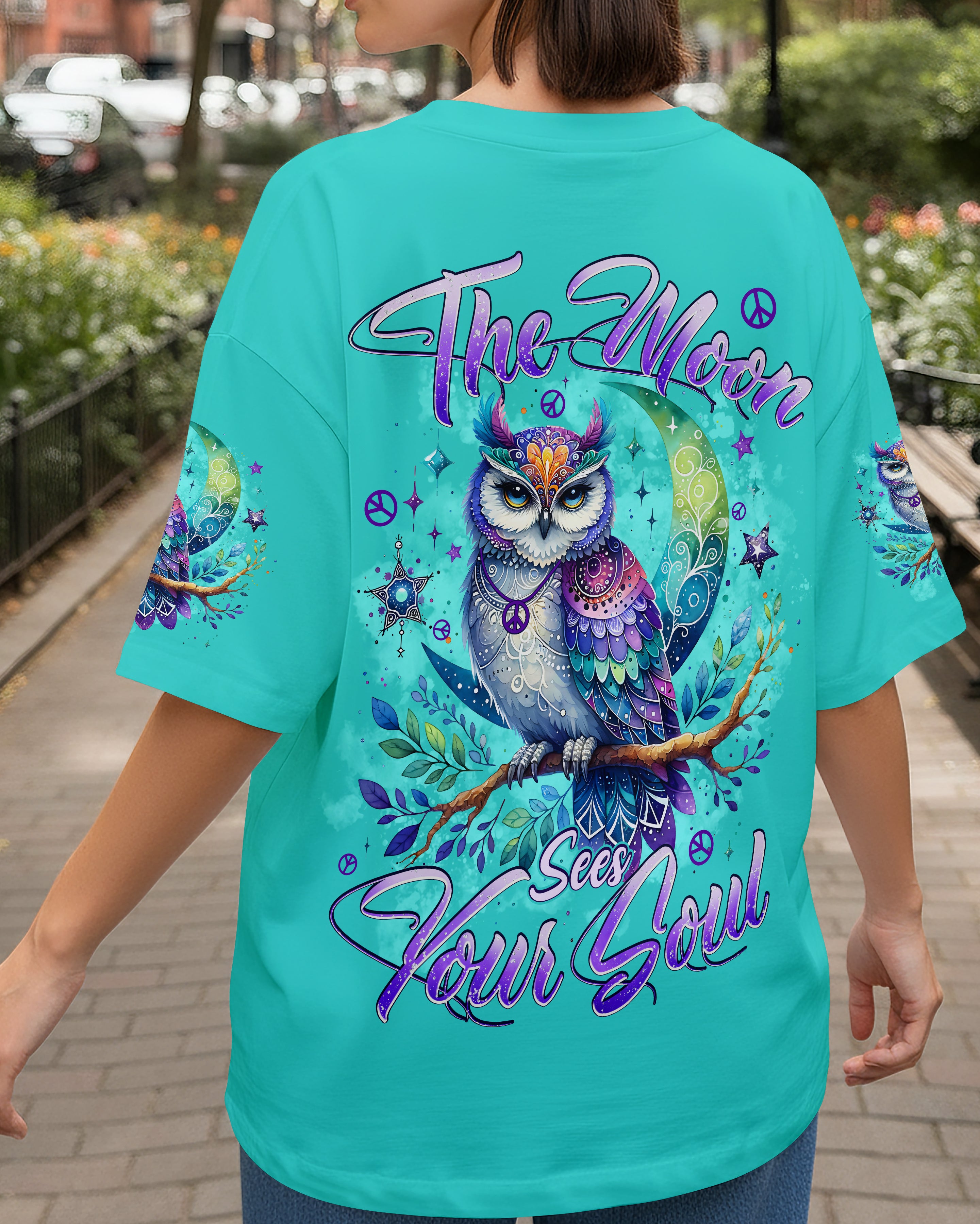 THE MOON SEES YOUR SOUL OWL ALL OVER PRINT - TYPQ2110252