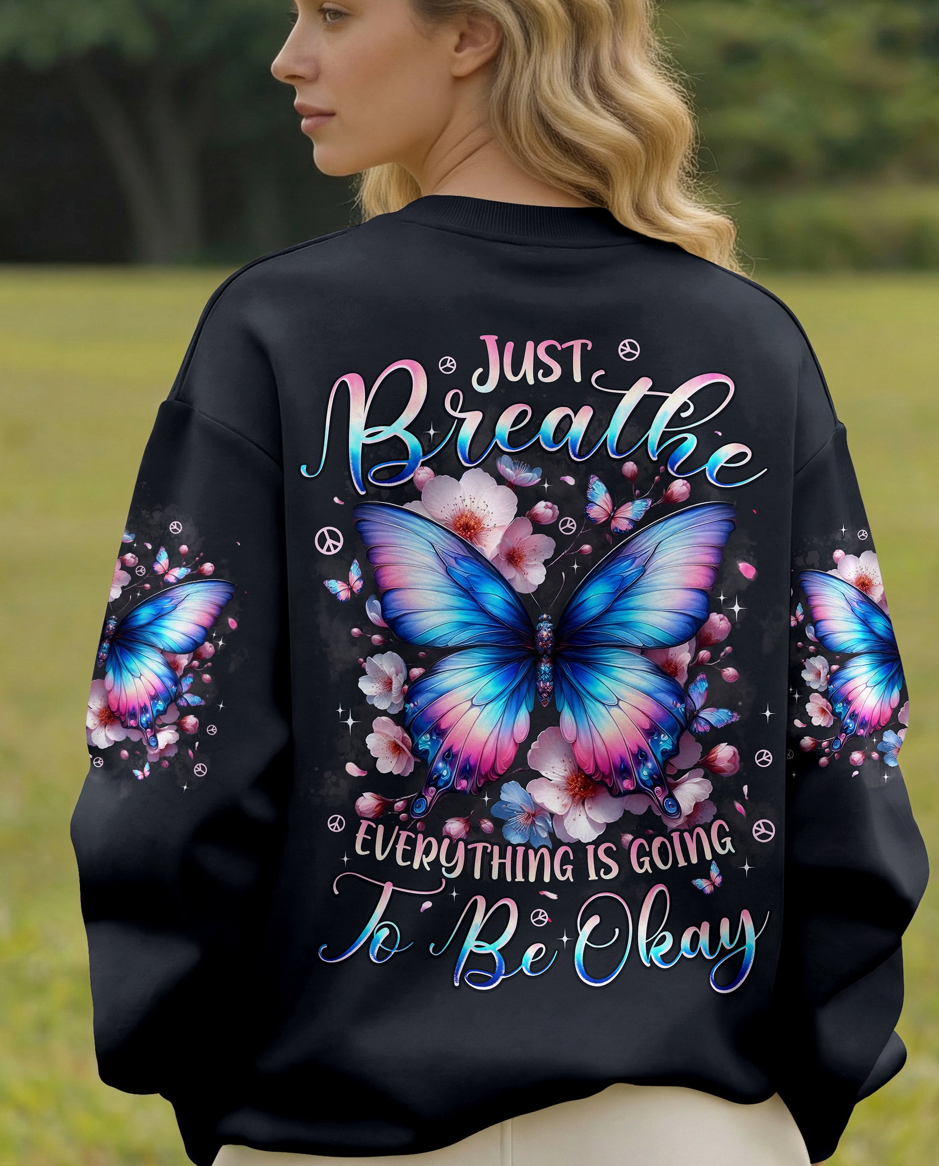 JUST BREATHE BUTTERFLY ALL OVER PRINT - TYPQ2201262