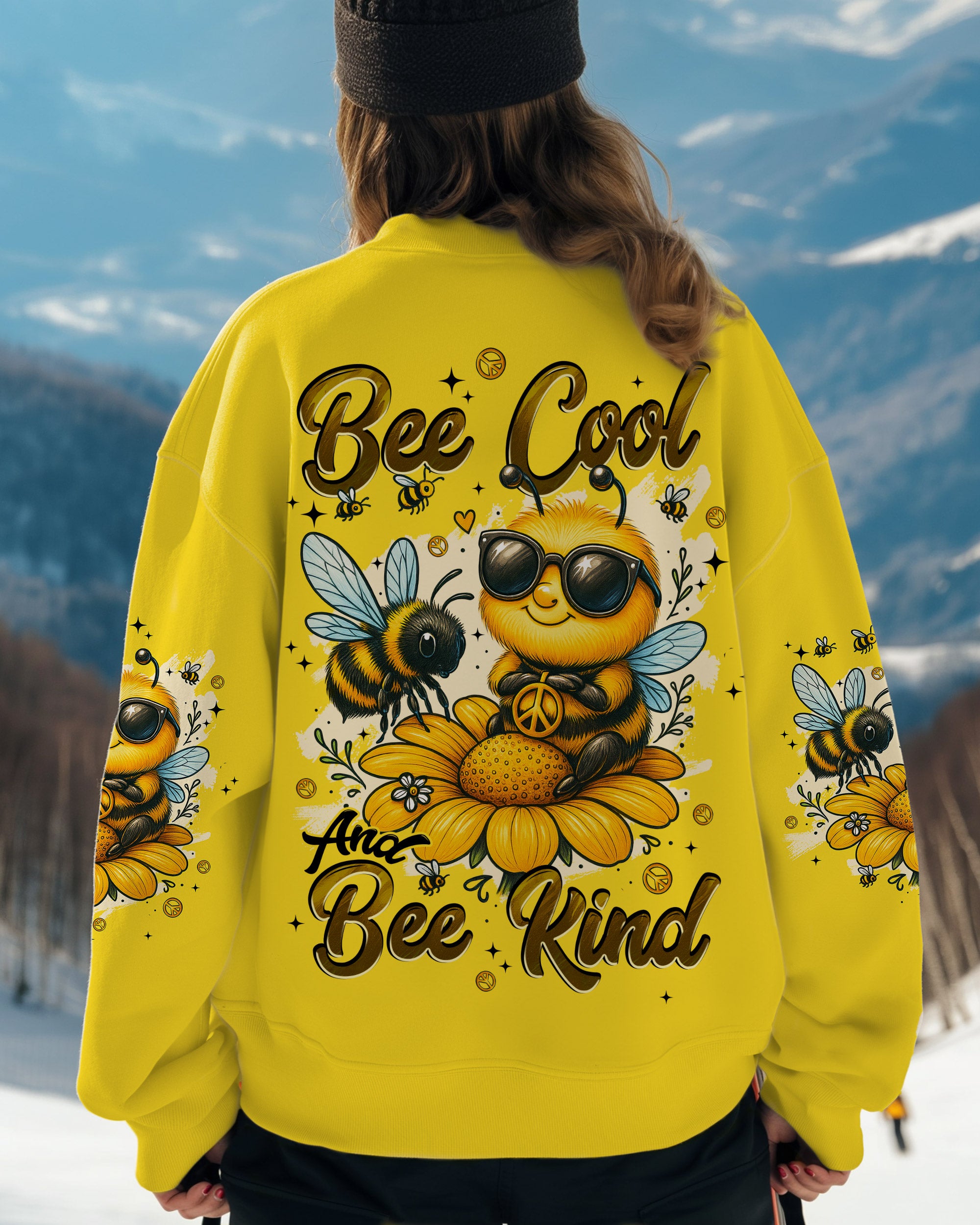 BEE COOL AND BEE KIND ALL OVER PRINT - TYPQ2306251