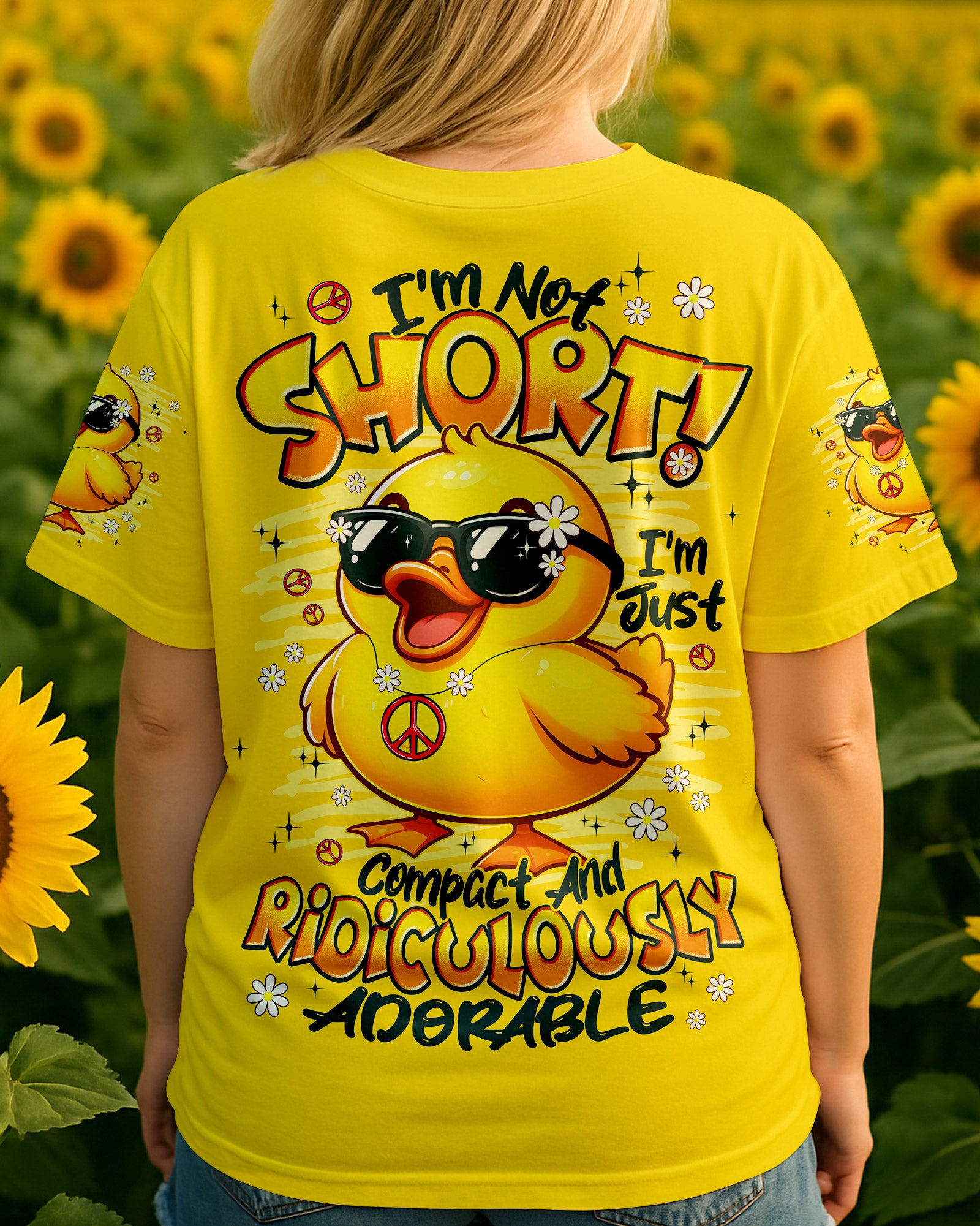I'M NOT SHORT DUCK HIPPIE ALL OVER PRINT - TYPQ2307253