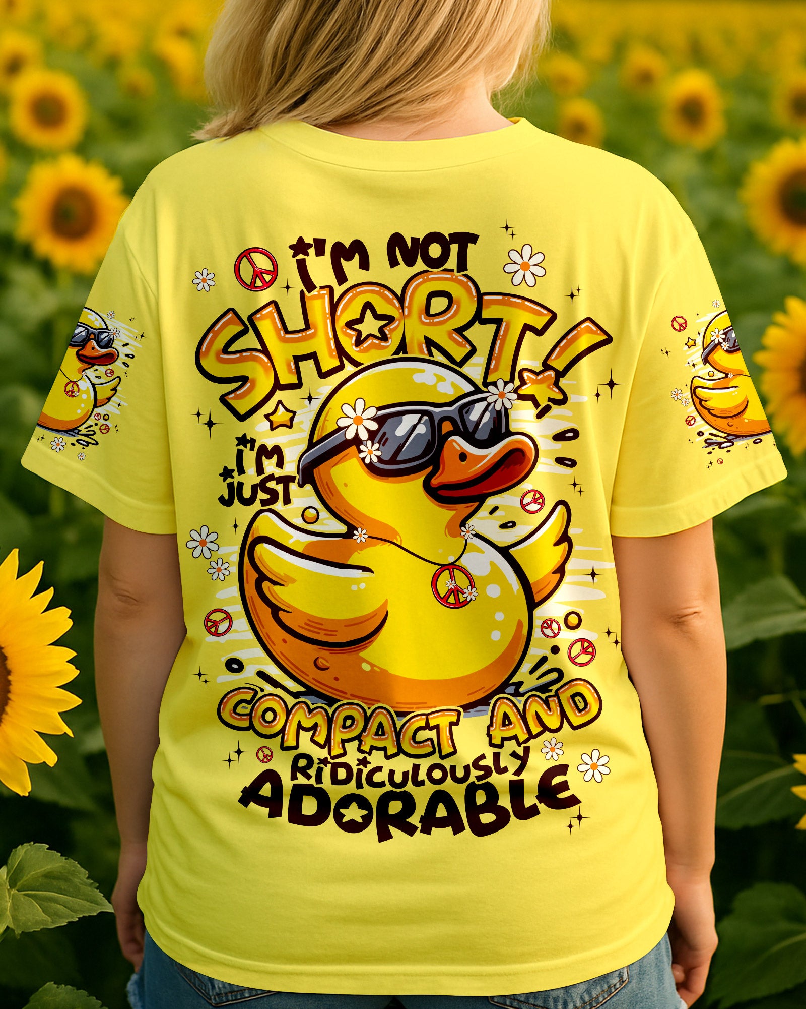 I'M NOT SHORT DUCK ALL OVER PRINT - TYPQ2308252