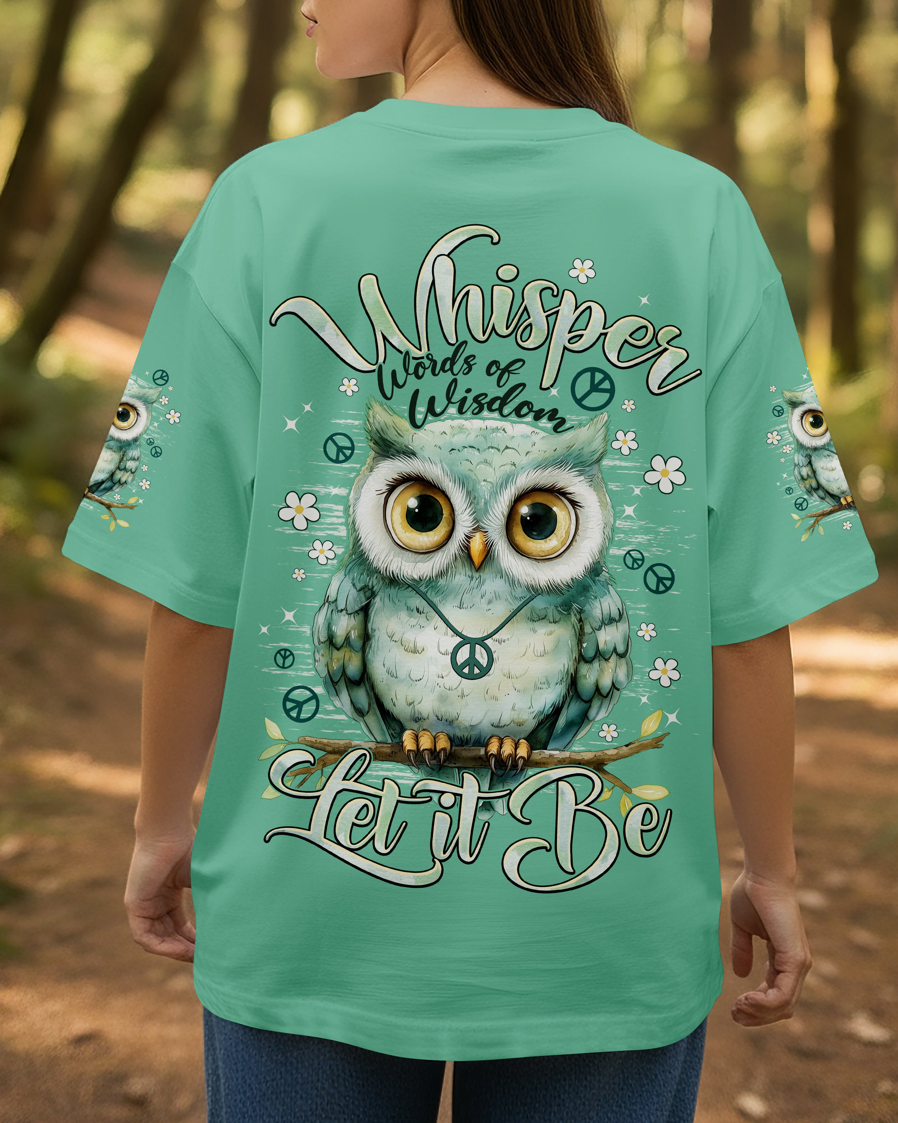 WHISPER WORDS OF WISDOM LET IT BE OWL ALL OVER PRINT - TYPQ2310251