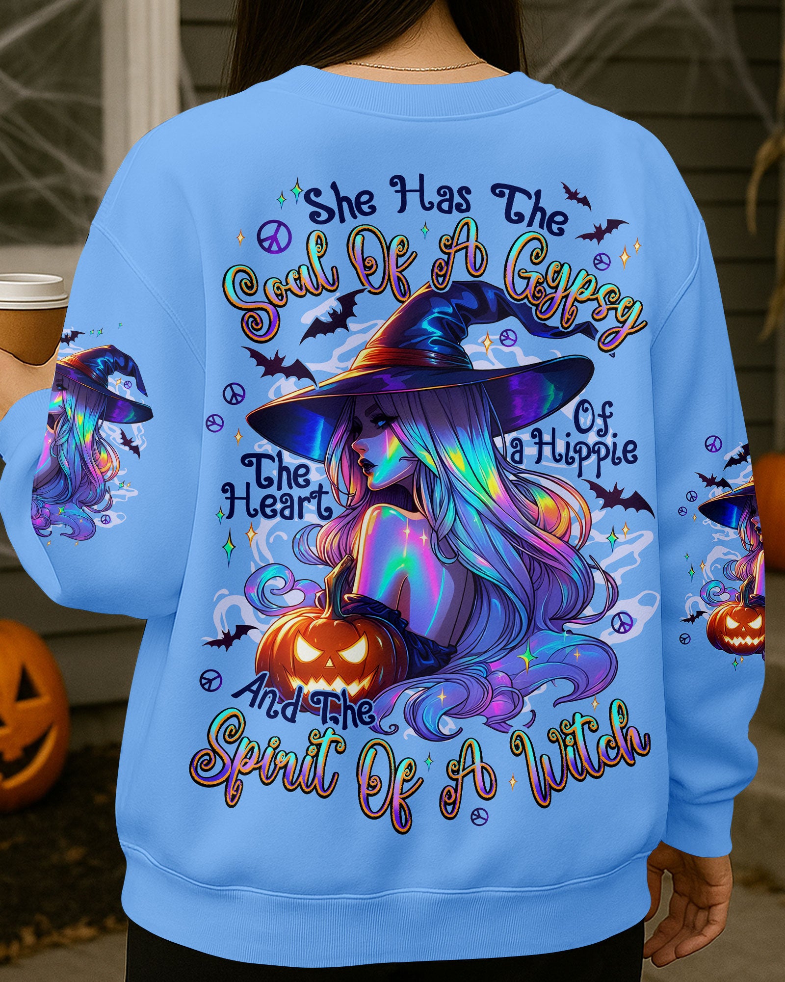 SPIRIT OF A WITCH HIPPIE HALLOWEEN ALL OVER PRINT - TYPQ2407253