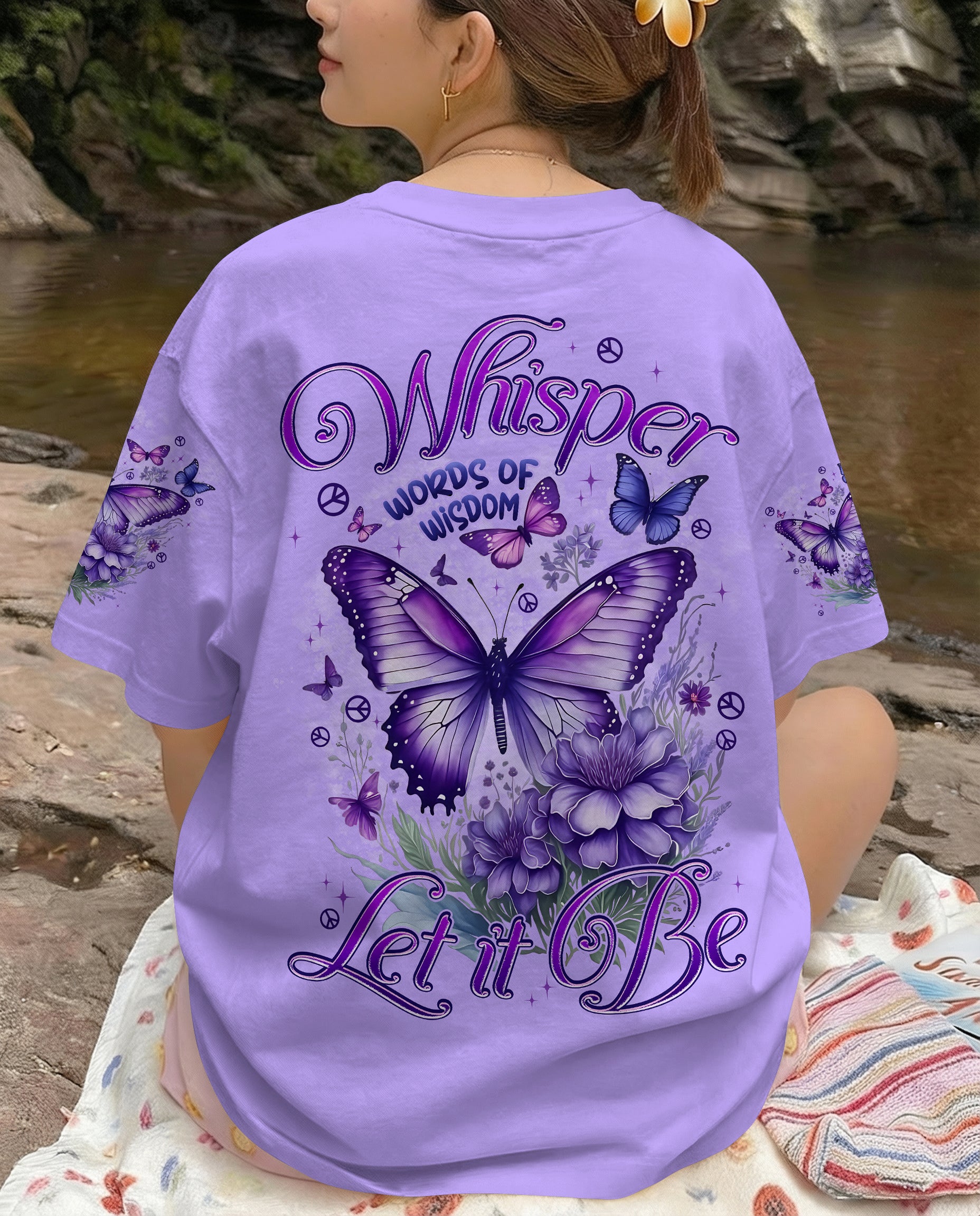 WHISPER WORDS OF WISDOM LET IT BE BUTTERFLY ALL OVER PRINT - TYPQ2412252