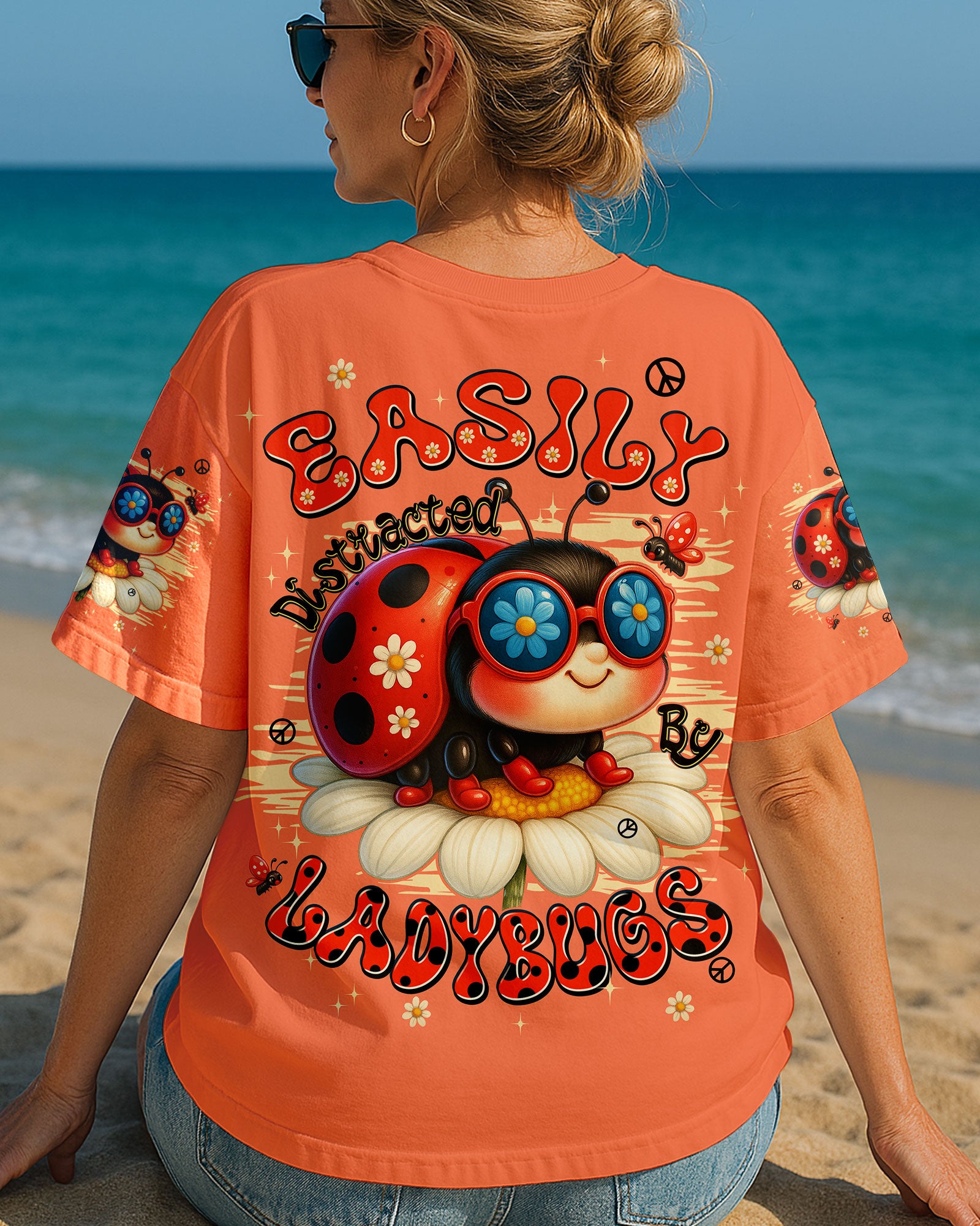 EASILY DISTRACTED BY LADYBUGS ALL OVER PRINT - TYPQ2506252