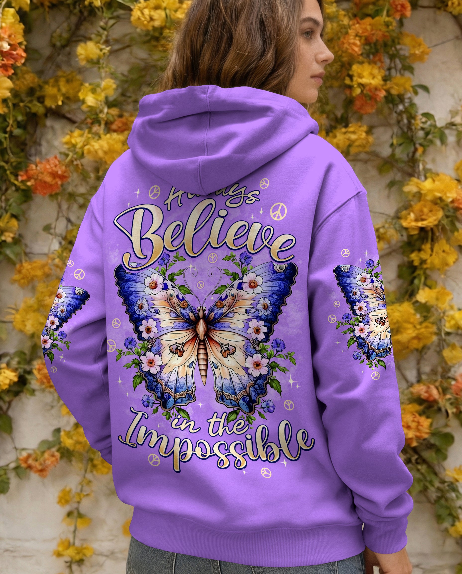 ALWAYS BELIEVE IN THE IMPOSSIBLE BUTTERFLY ALL OVER PRINT - TYPQ2601261