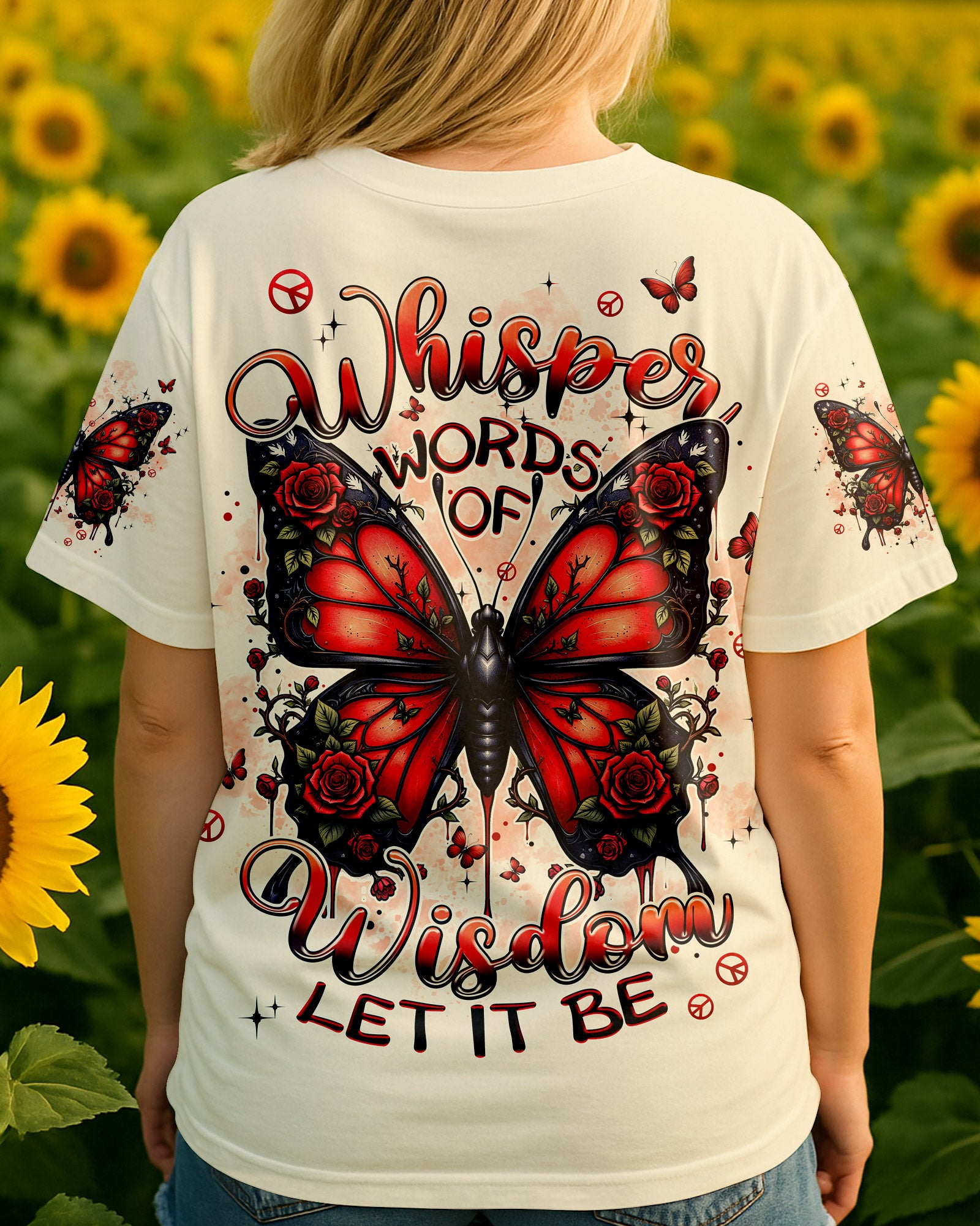 WHISPER WORDS OF WISDOM LET IT BE BUTTERFLY ALL OVER PRINT - TYPQ2607252