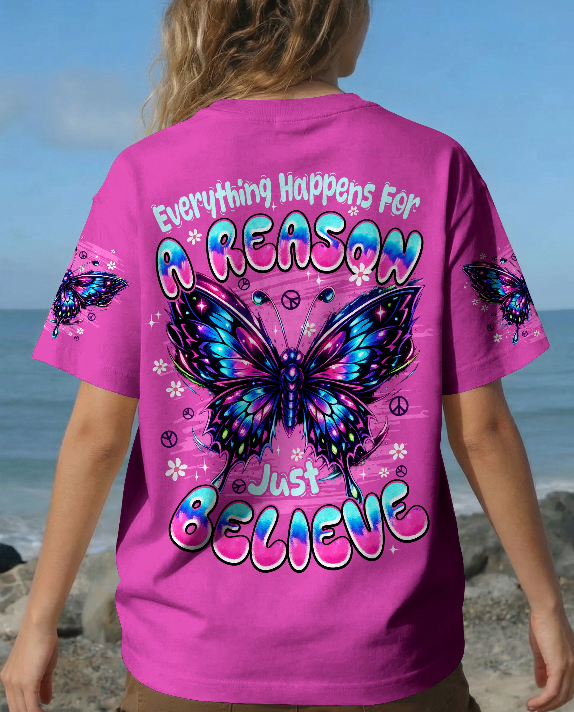 JUST BELIEVE BUTTERFLY ALL OVER PRINT - TYPQ2702263