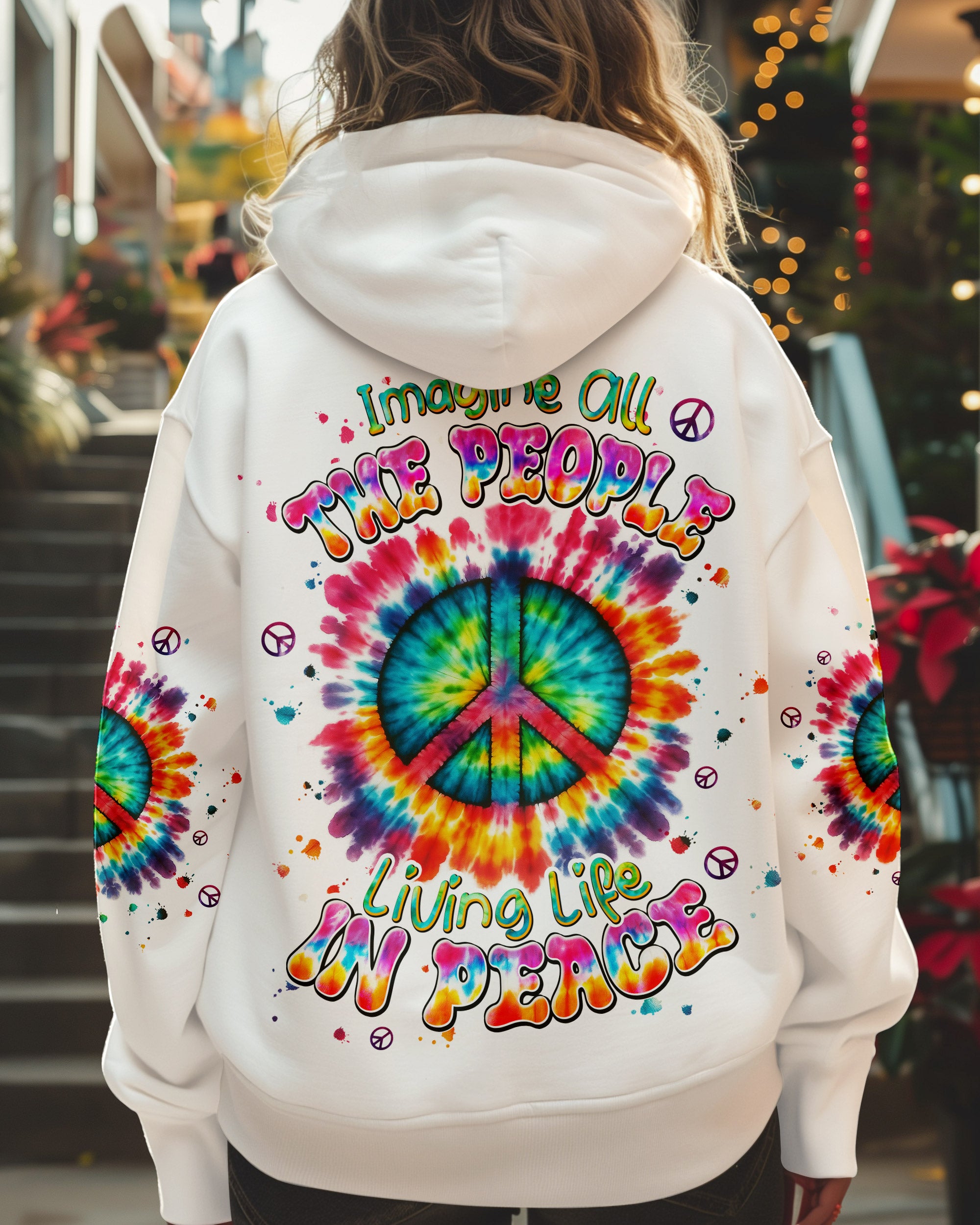 IMAGINE ALL THE PEOPLE LIVING LIFE IN PEACE TIE DYE ALL OVER PRINT - TYPQ2706251