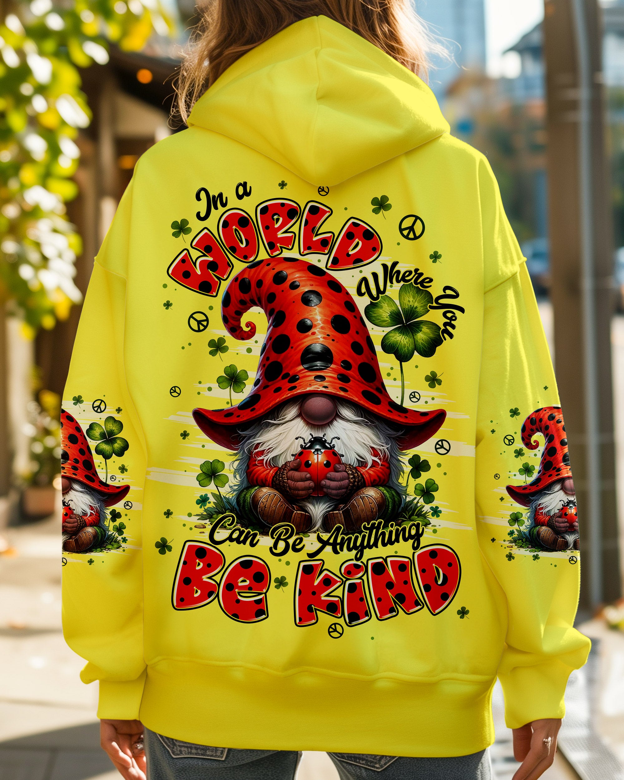 IN A WORLD WHERE YOU CAN BE ANYTHING BE KIND GNOME LADYBUG ALL OVER PRINT - TYPQ2706253