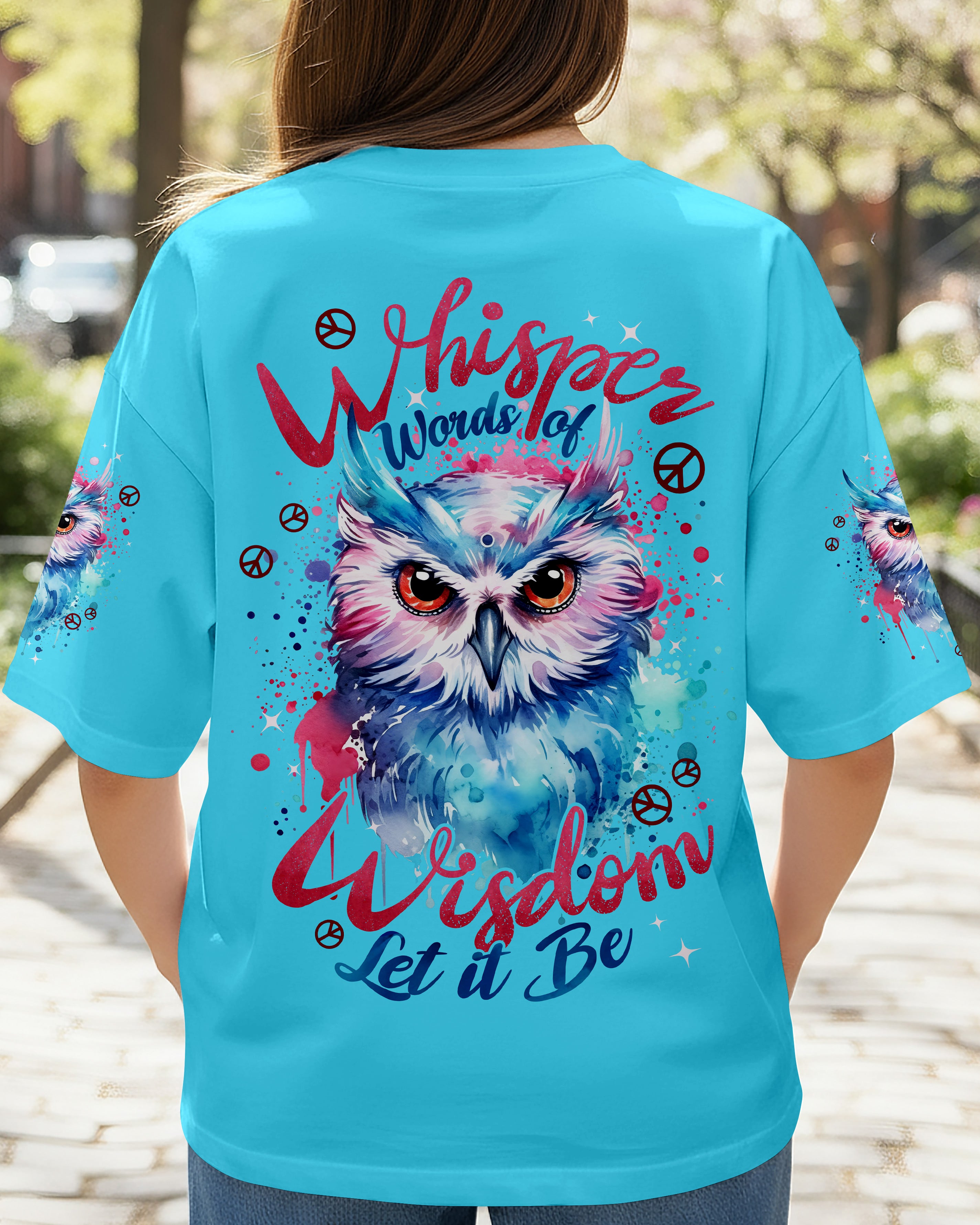 WHISPER WORDS OF WISDOM LET IT BE OWL ALL OVER PRINT - TYPQ2810251