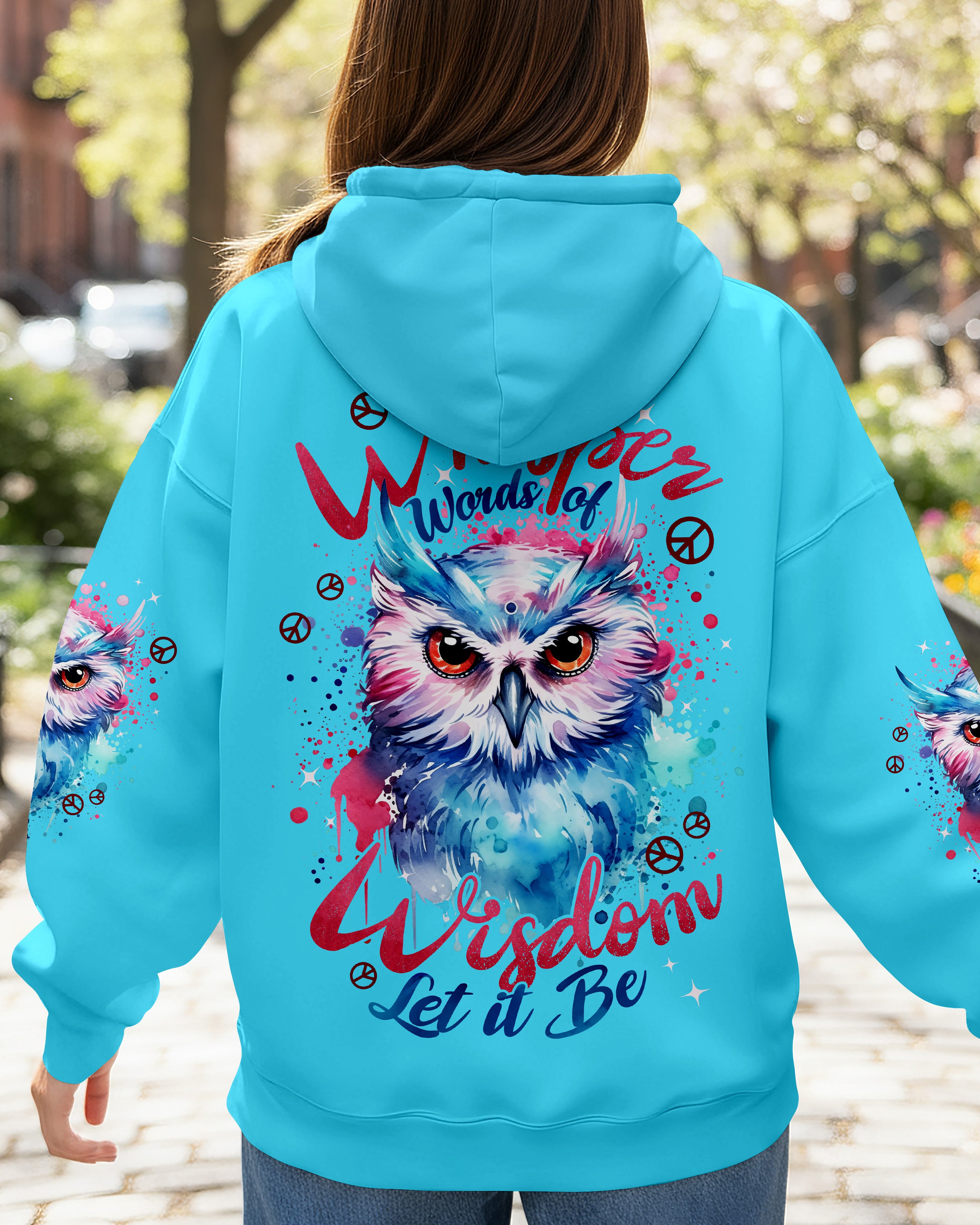 WHISPER WORDS OF WISDOM LET IT BE OWL ALL OVER PRINT - TYPQ2810251