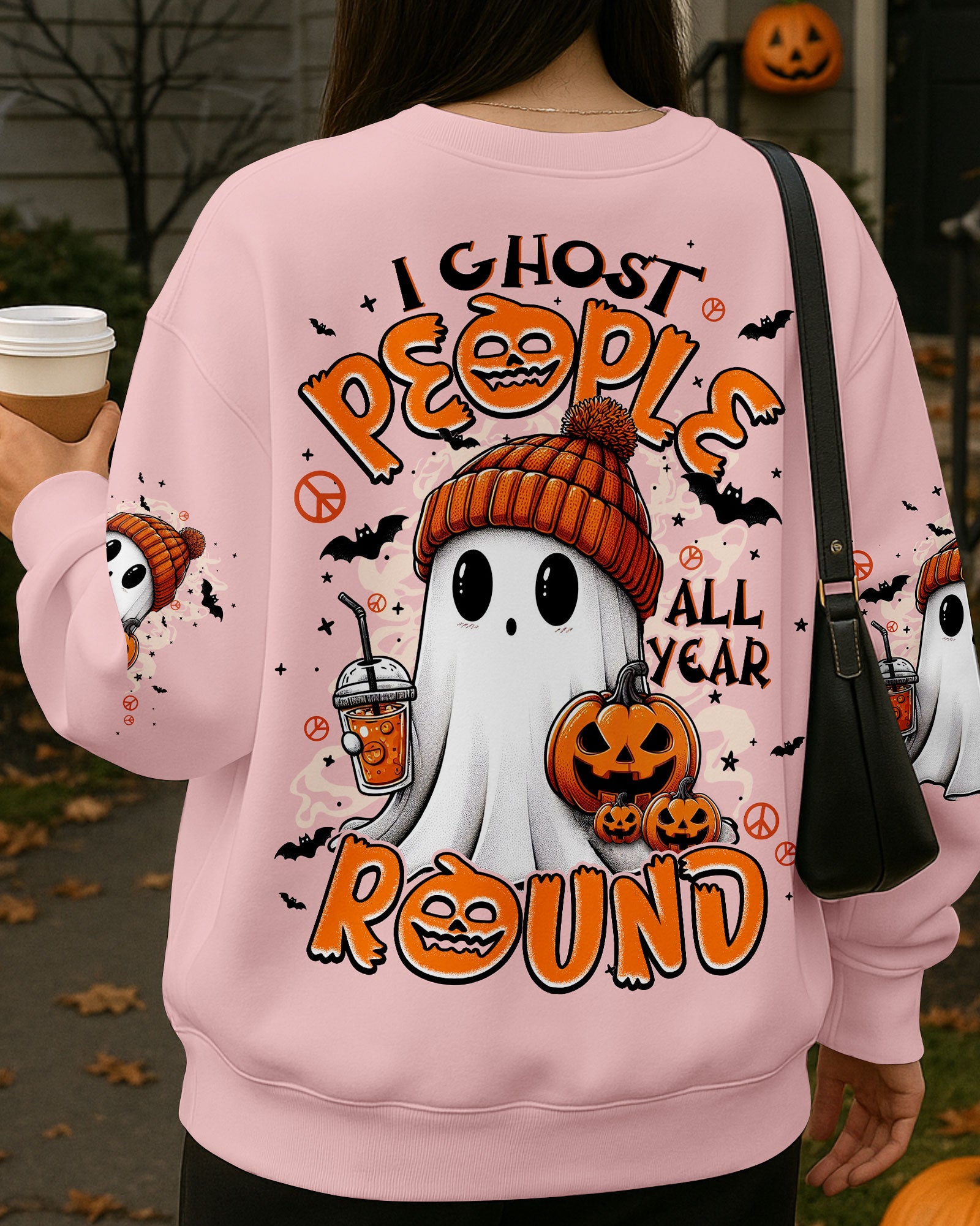 I GHOST PEOPLE ALL YEAR ROUND BOO HALLOWEEN ALL OVER PRINT - TYPQ2907251