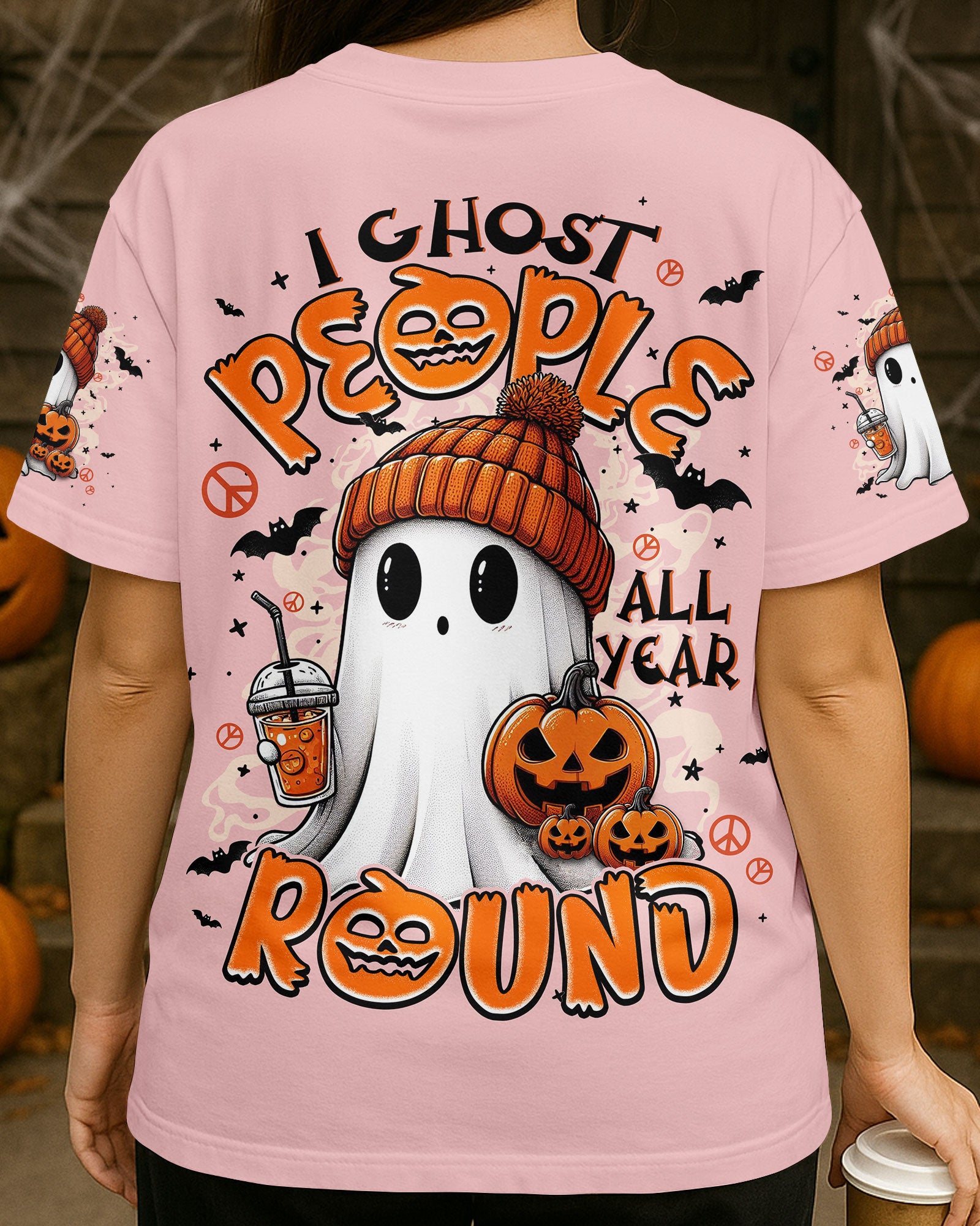 I GHOST PEOPLE ALL YEAR ROUND BOO HALLOWEEN ALL OVER PRINT - TYPQ2907251