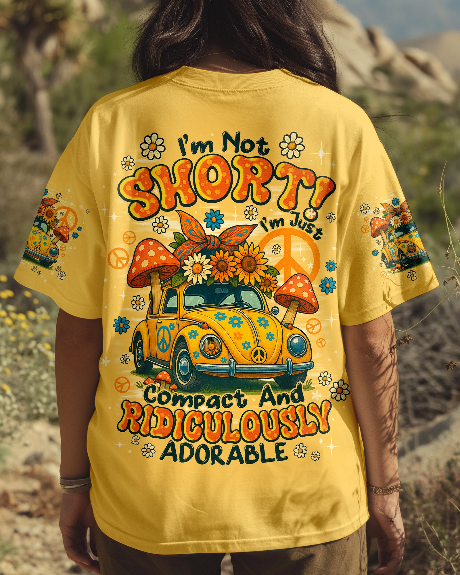 I'M NOT SHORT HIPPIE CAR ALL OVER PRINT - TYPQ2908253