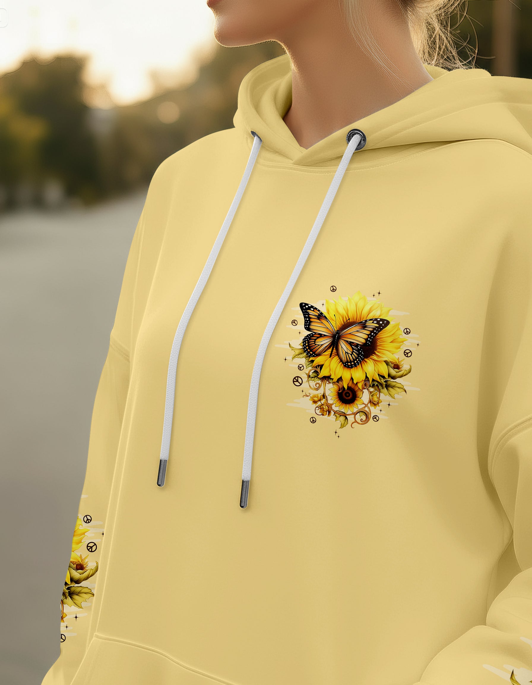 JUST BREATHE BUTTERFLY SUNFLOWER ALL OVER PRINT - TYPQ2911251