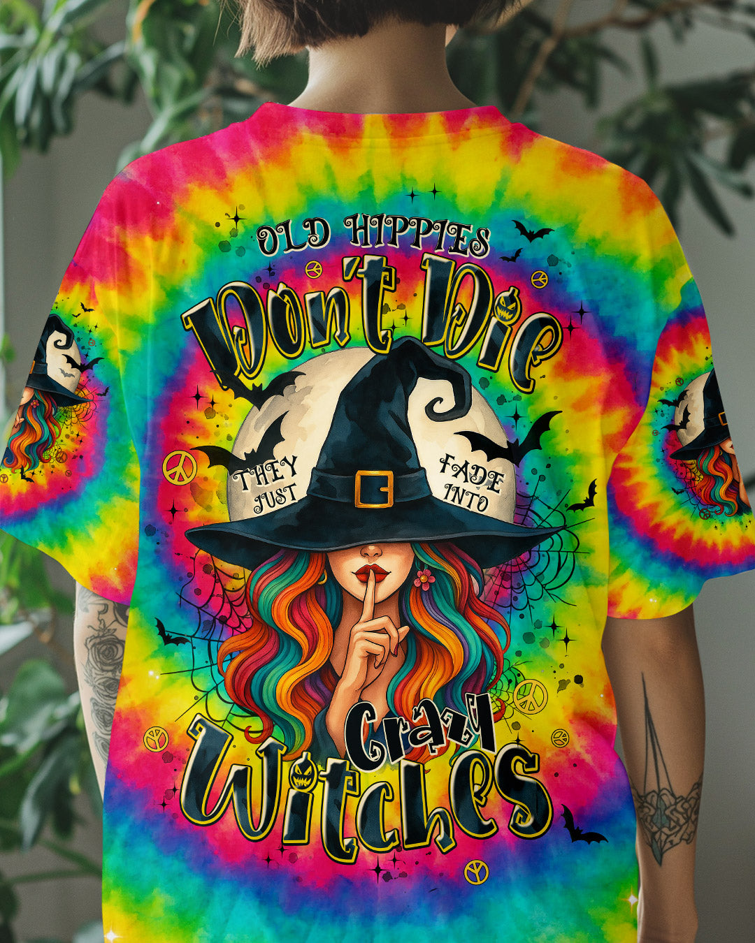 OLD HIPPIES WITCH HALLOWEEN TIE DYE ALL OVER PRINT - TYPQ3006251