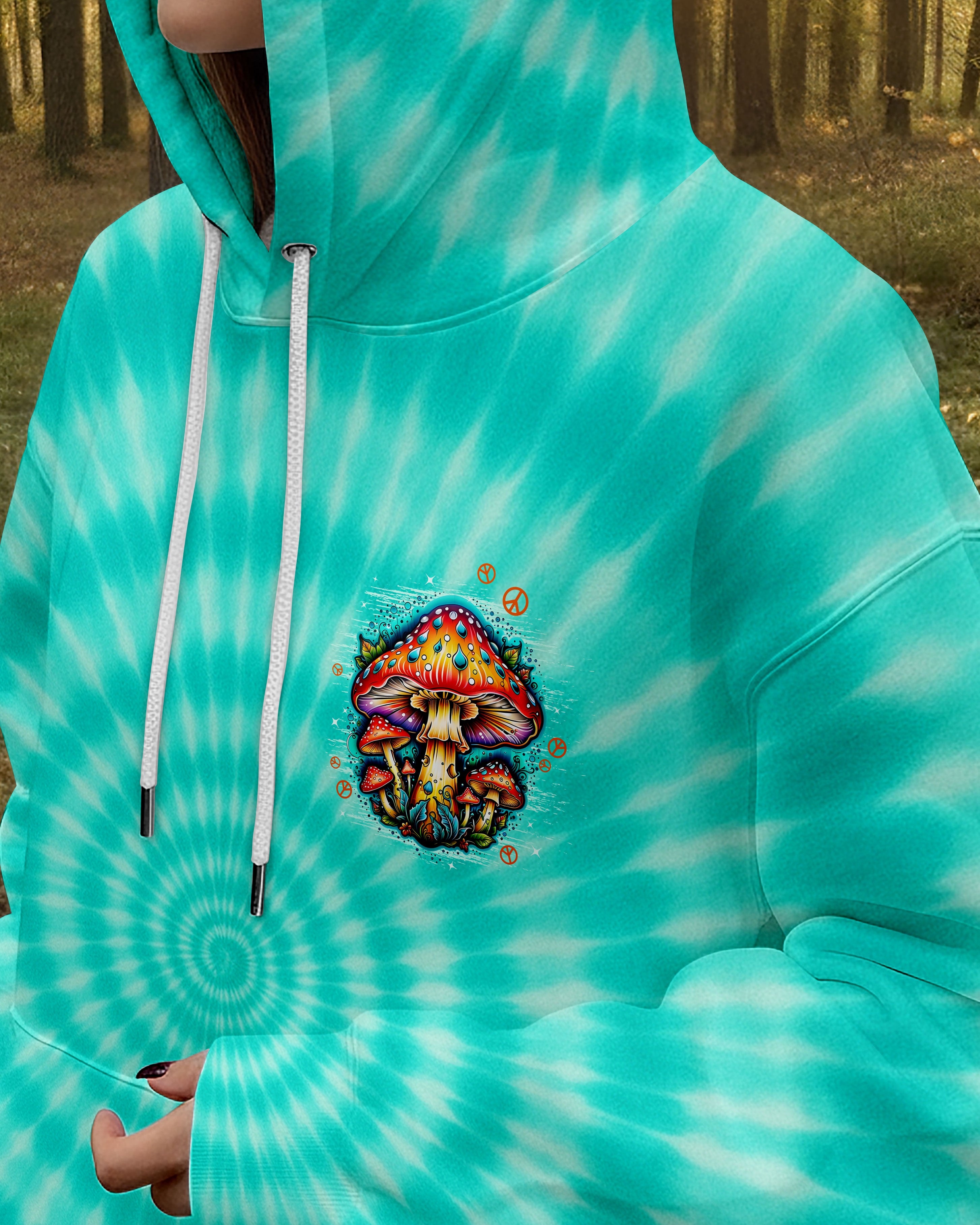 EAT MUSHROOMS SEE THE UNIVERSE TIE DYE ALL OVER PRINT - TYPQ3010251