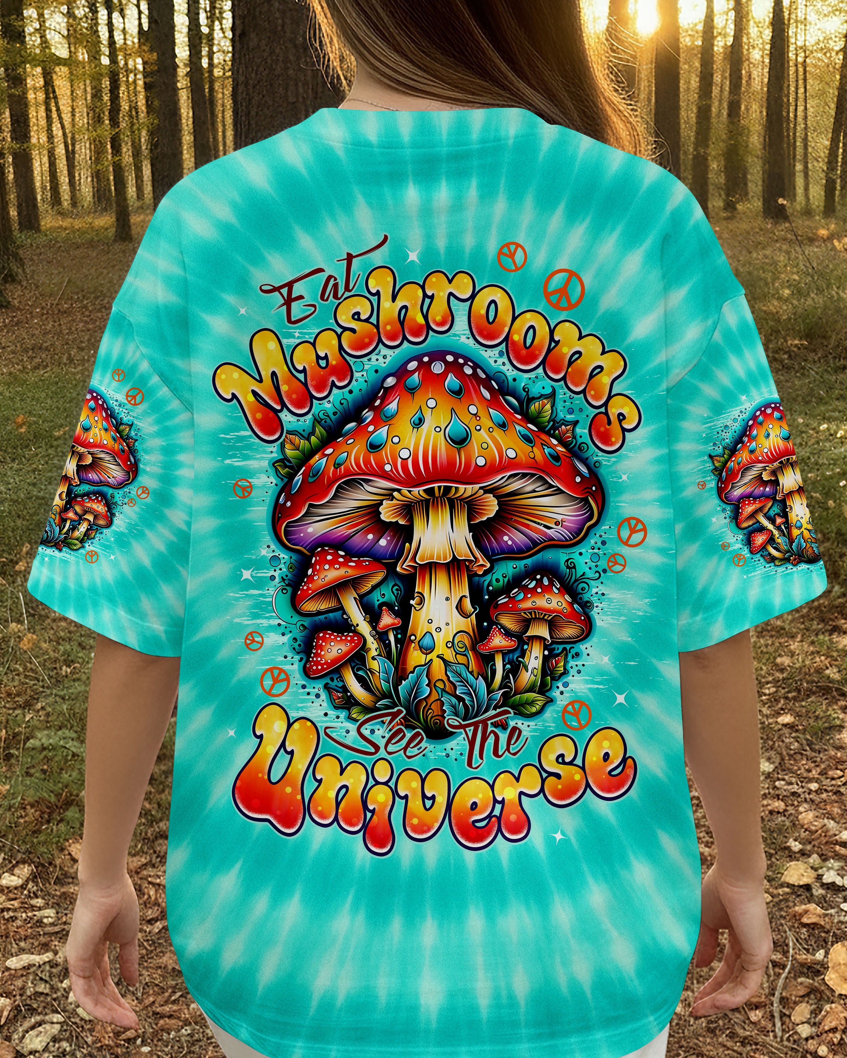 EAT MUSHROOMS SEE THE UNIVERSE TIE DYE ALL OVER PRINT - TYPQ3010251