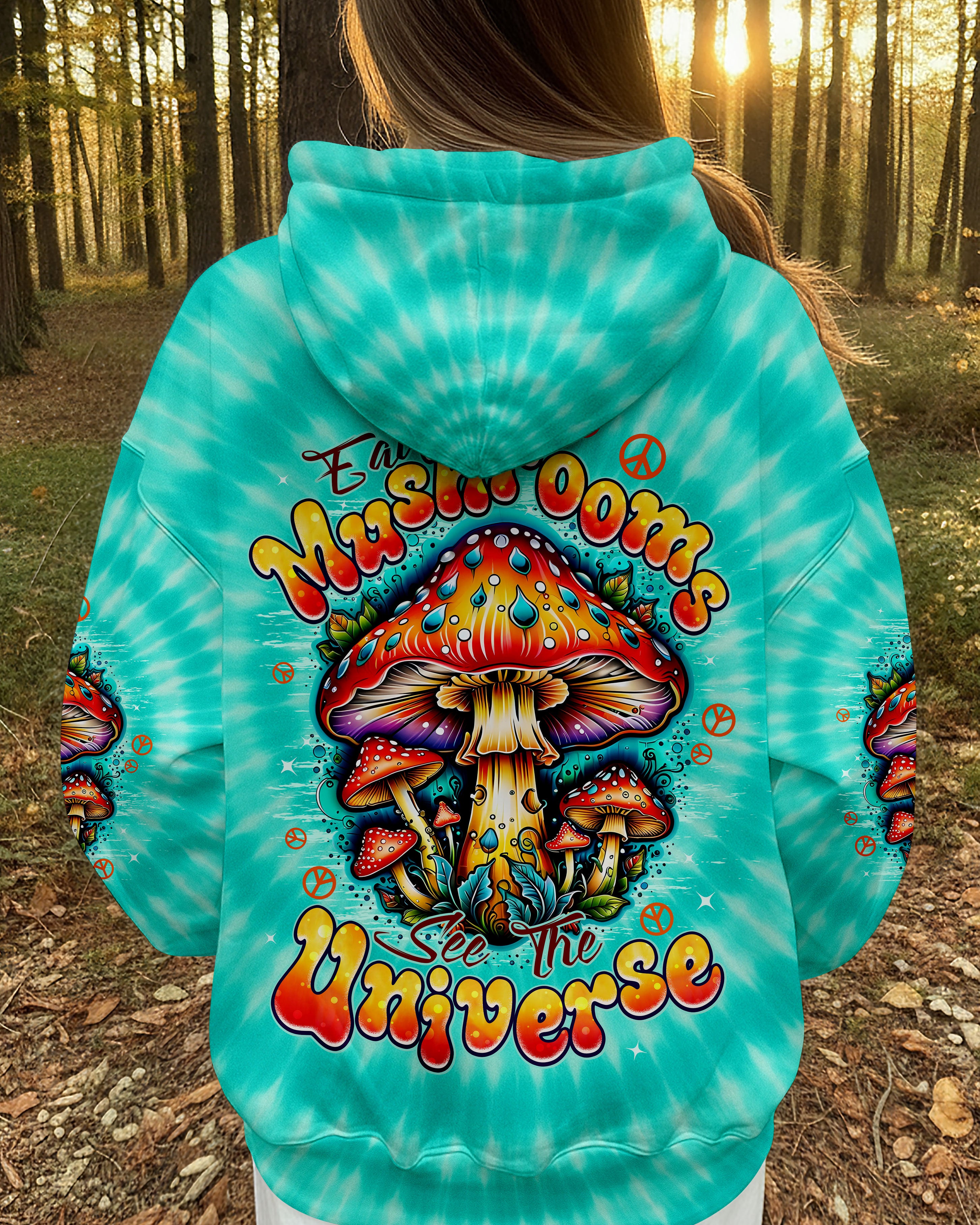 EAT MUSHROOMS SEE THE UNIVERSE TIE DYE ALL OVER PRINT - TYPQ3010251