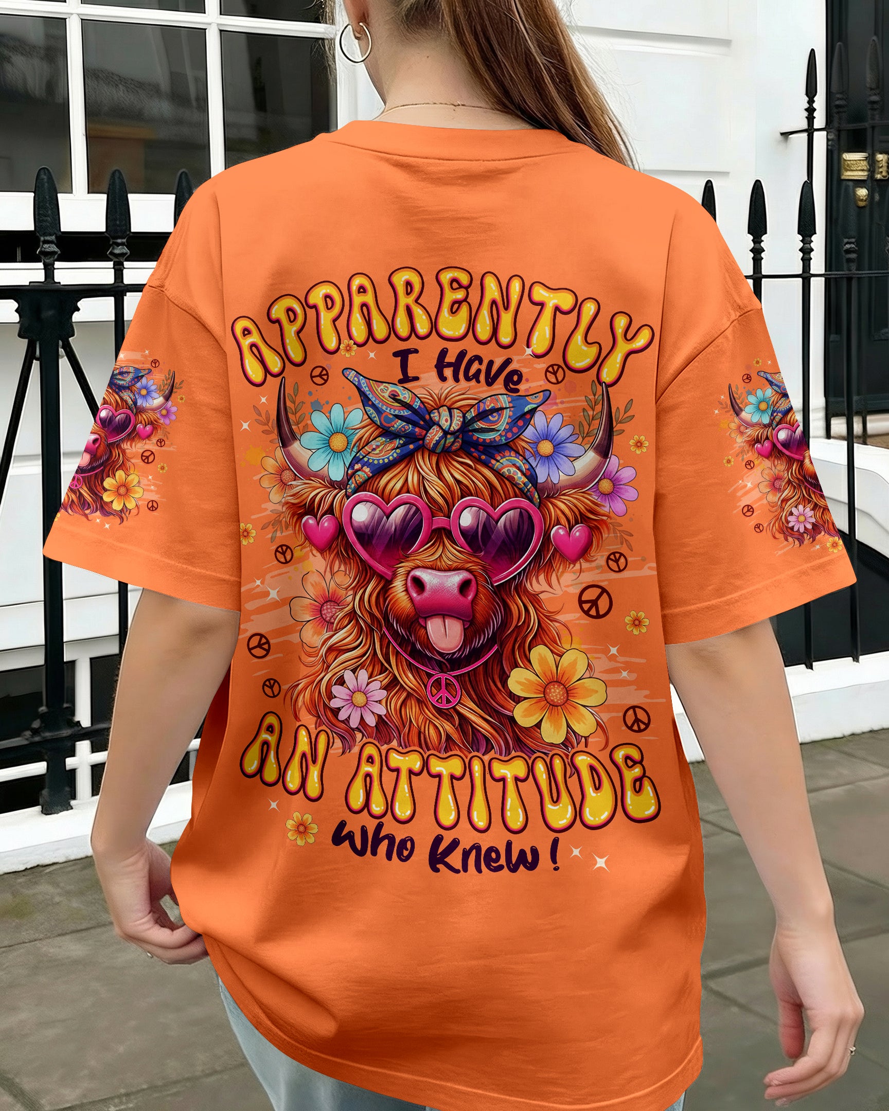 APPARENTLY I HAVE AN ATTITUDE WHO KNEW COW ALL OVER PRINT - TYPQ3012251
