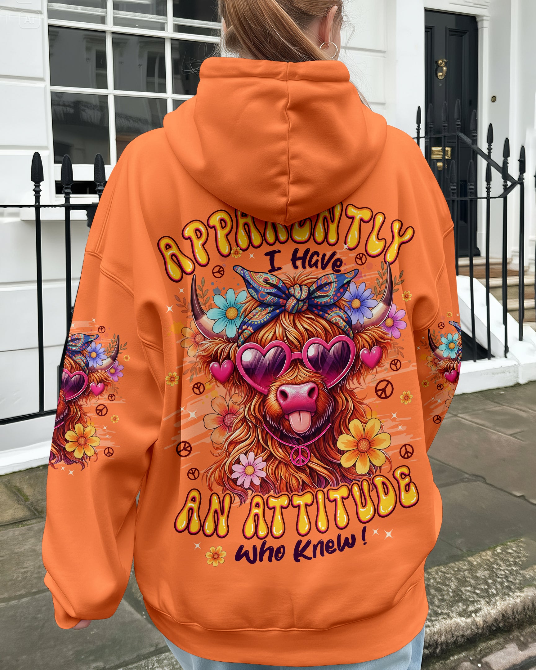APPARENTLY I HAVE AN ATTITUDE WHO KNEW COW ALL OVER PRINT - TYPQ3012251