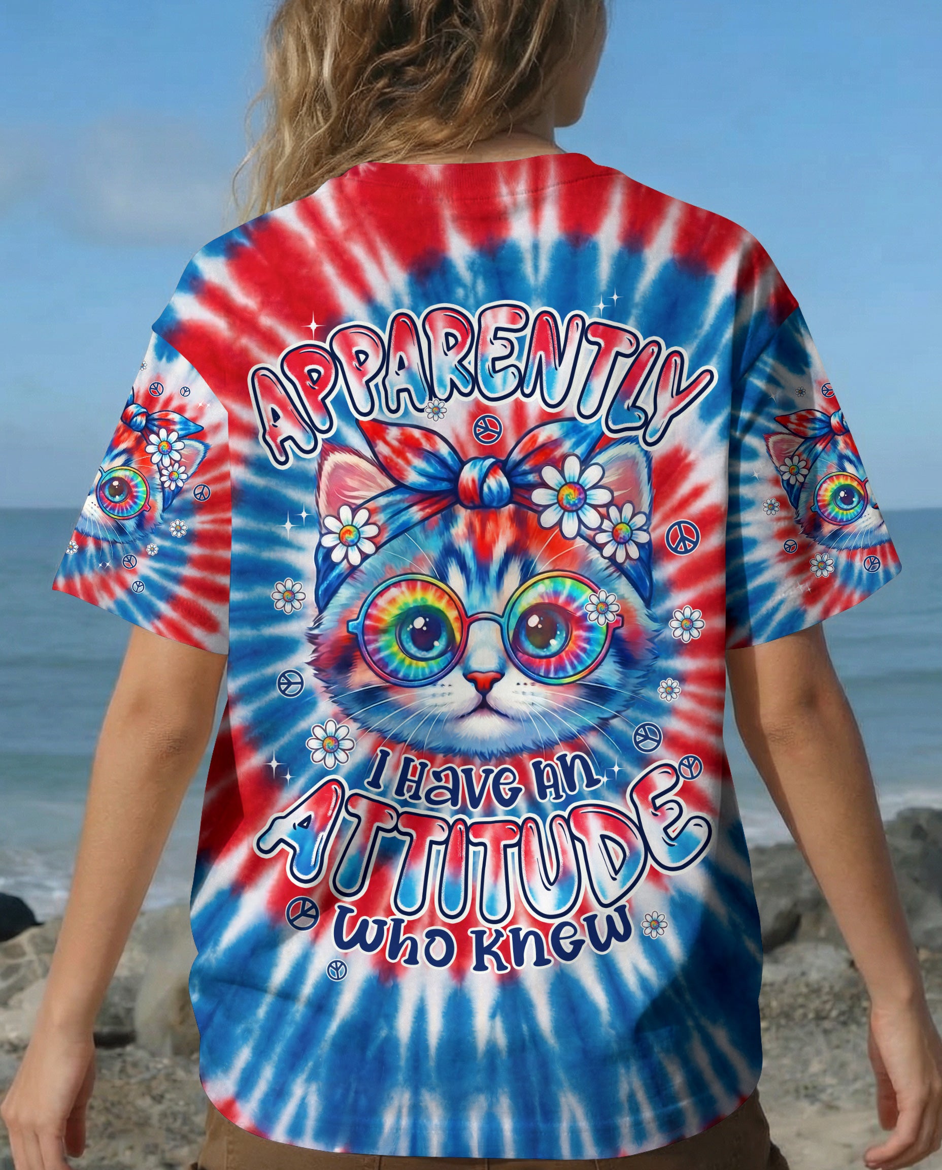 APPARENTLY I HAVE AN ATTITUDE WHO KNEW CAT ALL OVER PRINT - TYPQ3103262